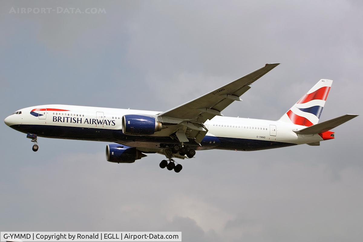 G-YMMD, 2000 Boeing 777-236 C/N 30305, at lhr