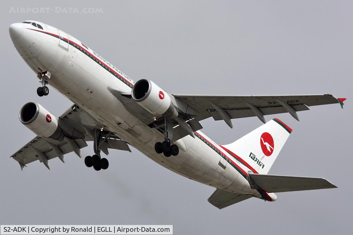 S2-ADK, 1991 Airbus A310-324 C/N 594, at lhr