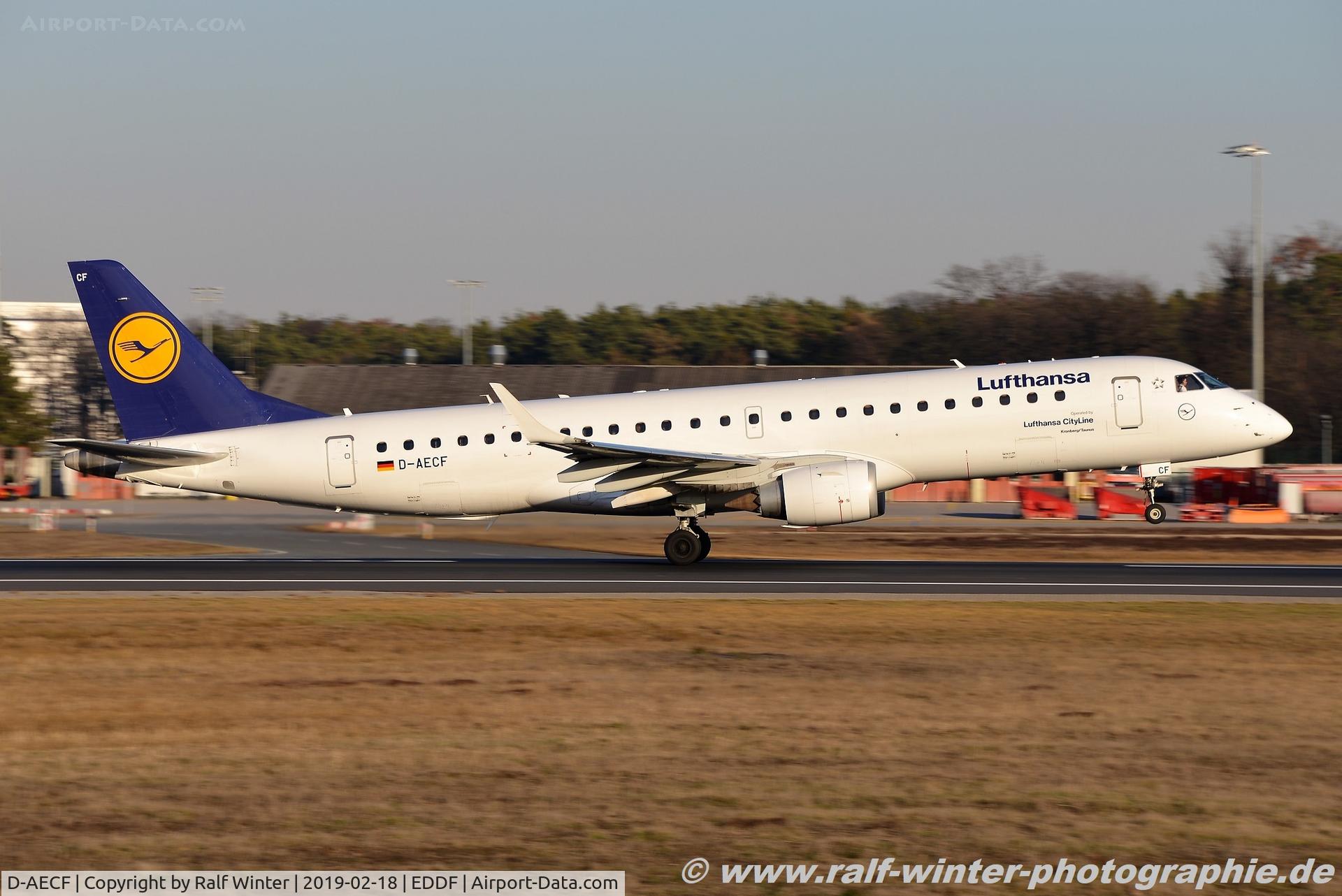 D-AECF, 2010 Embraer 190LR (ERJ-190-100LR) C/N 19000359, Embraer ERJ-190AR - CL CLH Lufthansa Cityline 'Kronberg/Taunus' - 19000359 - D-AECF - 18.02.2019 - FRA