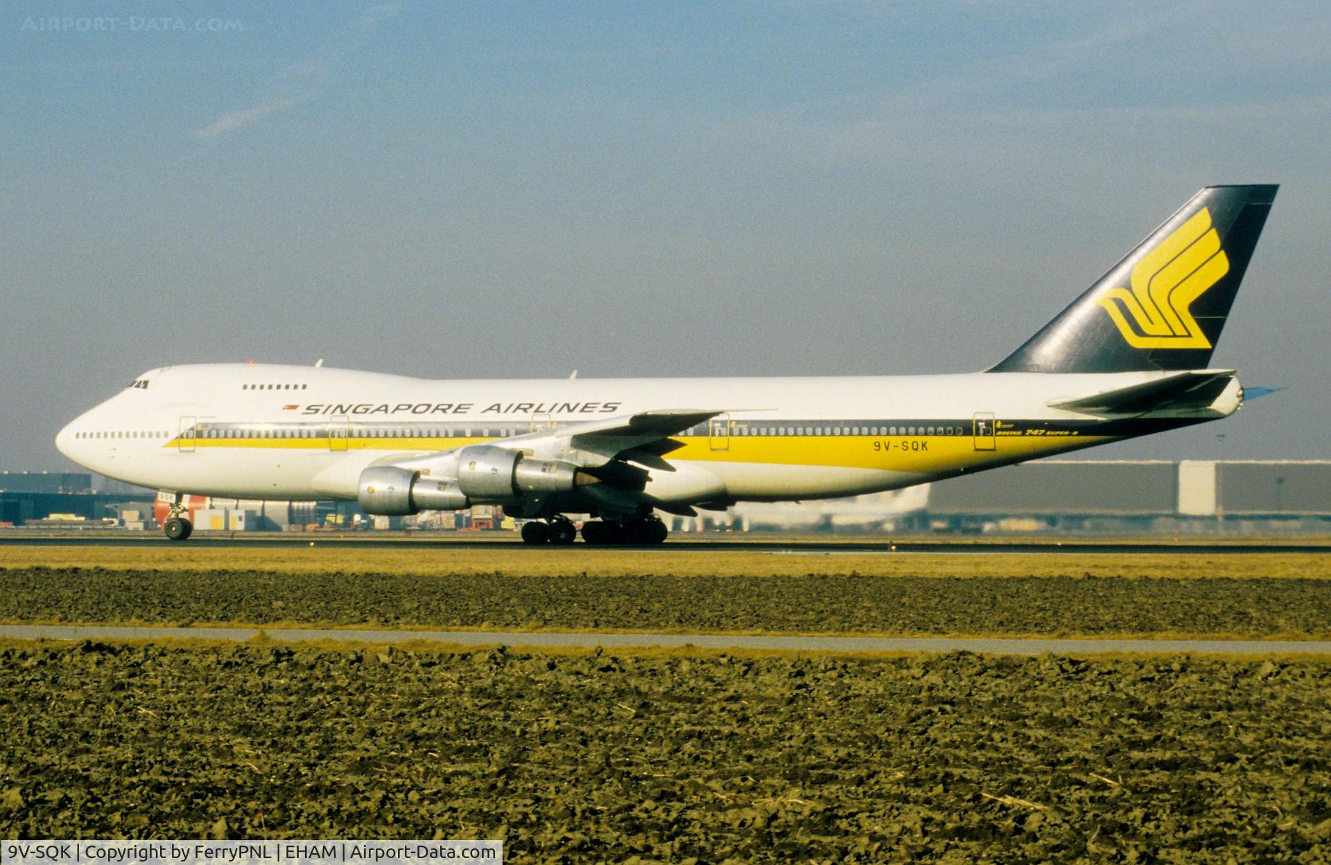 9V-SQK, 1979 Boeing 747-212B C/N 21936, Singapore B742 taking-off from AMS