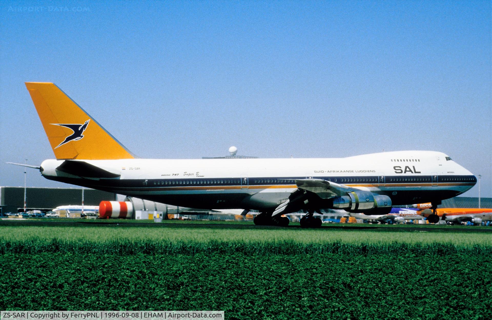 ZS-SAR, 1980 Boeing 747-244B/SF C/N 22170, South African B742 landing