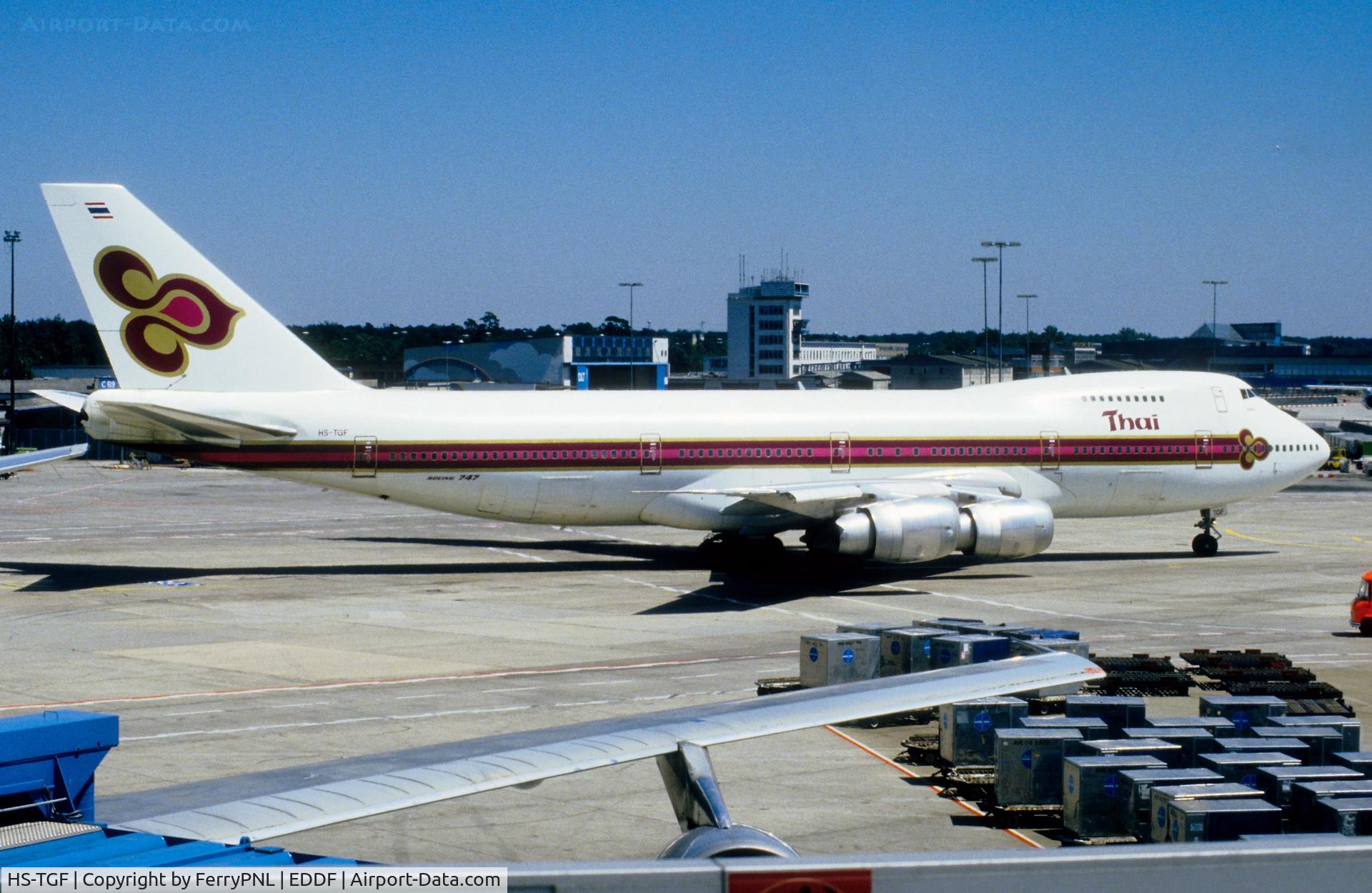 HS-TGF, 1980 Boeing 747-2D7B C/N 22337, Thai B742 ready to depart FRA