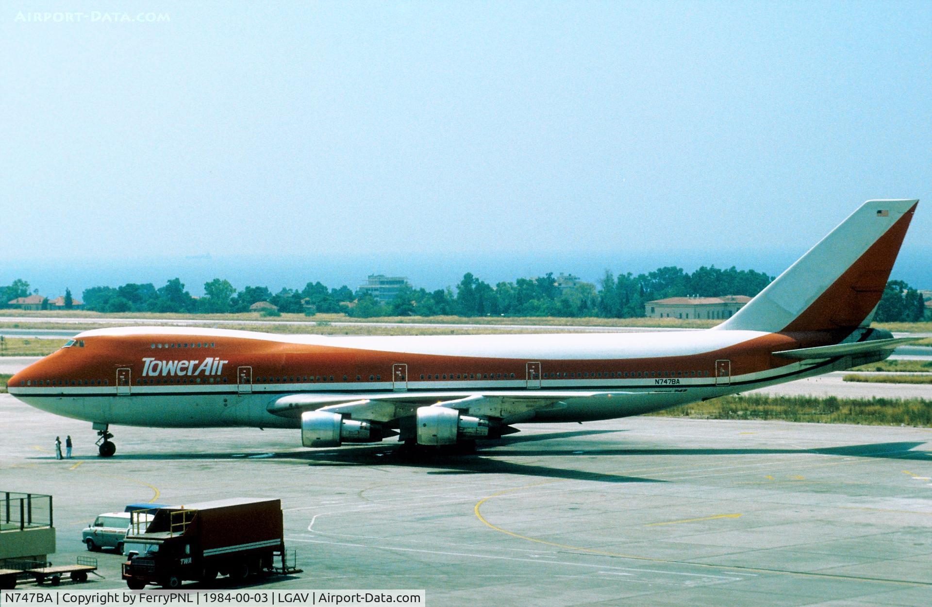 N747BA, 1970 Boeing 747-124 C/N 19734, Former Avianca B741 operating for Tower Air