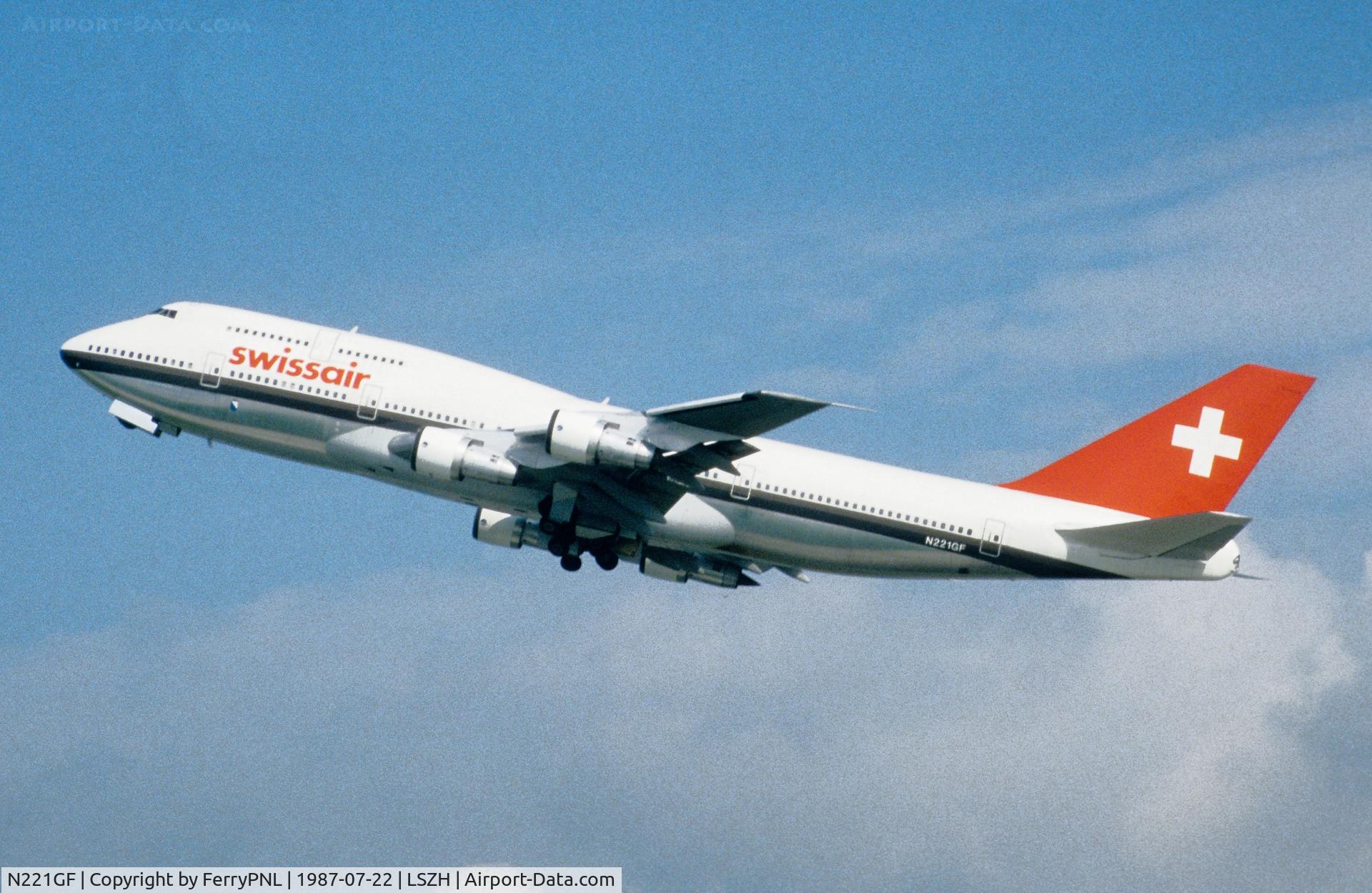 N221GF, 1983 Boeing 747-357 C/N 22996, Swissair B743 taking-off