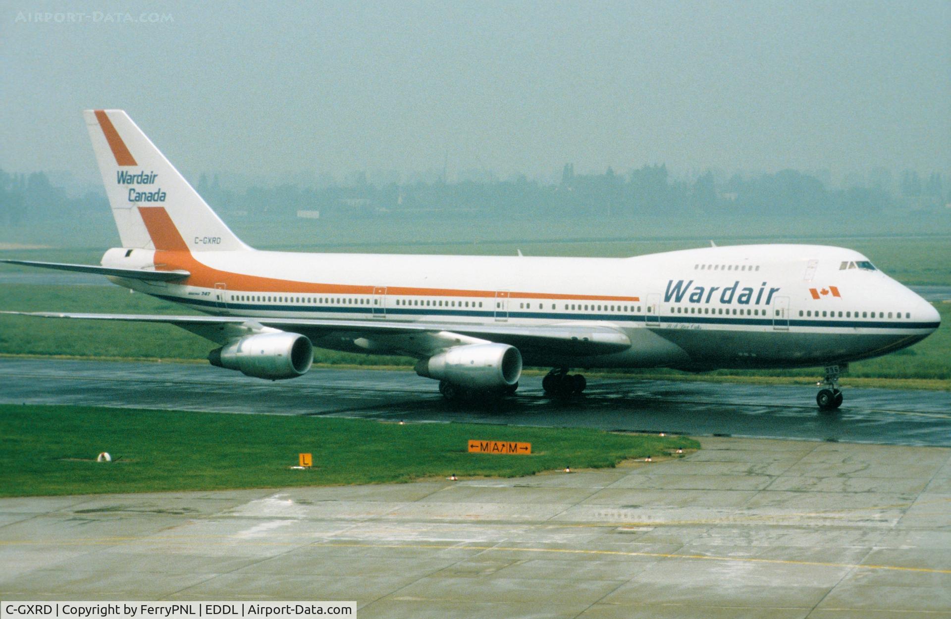 C-GXRD, 1979 Boeing 747-211B C/N 21517, Wardair Canada B742 taxying to the runway for departure