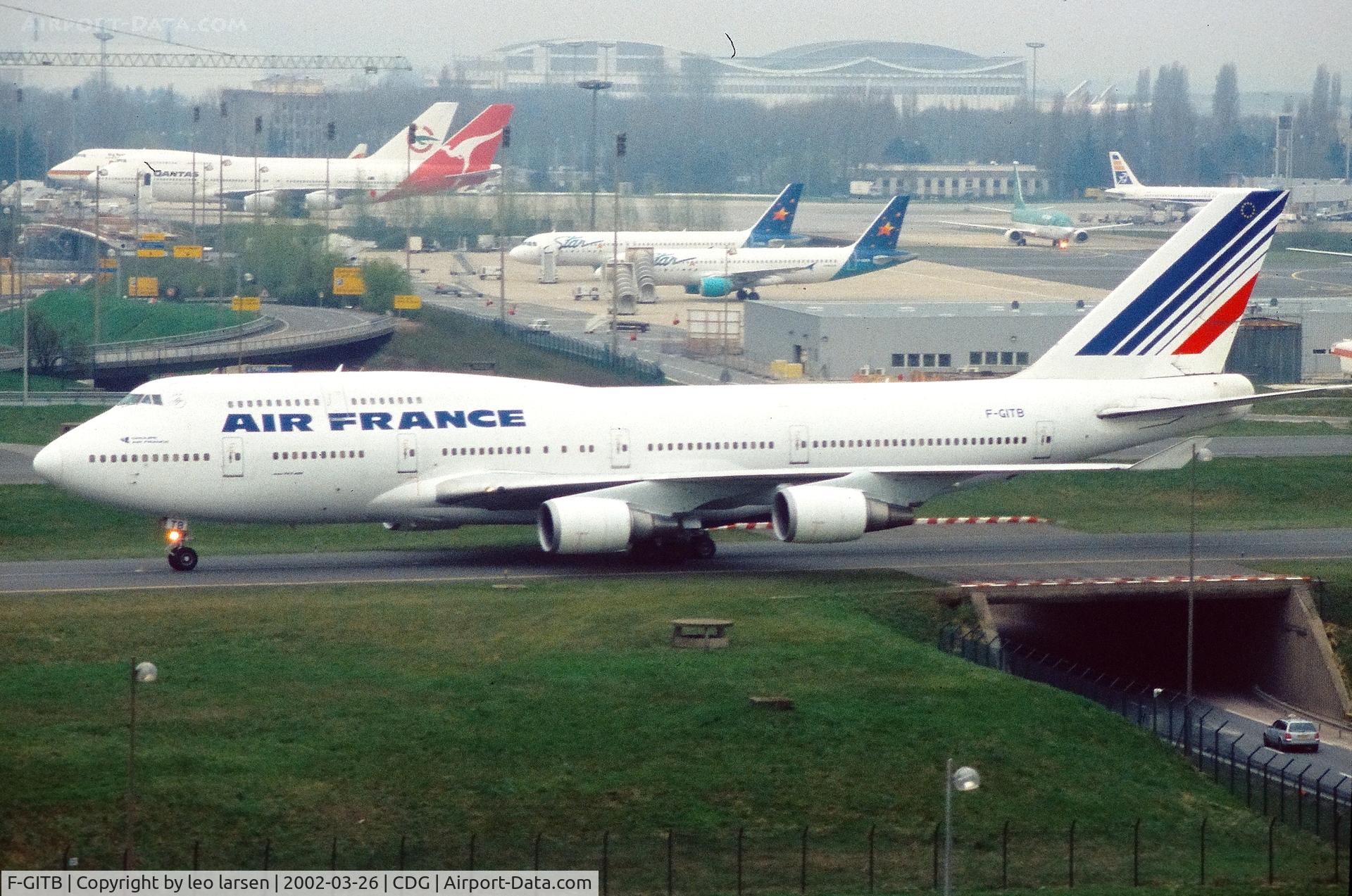 F-GITB, 1991 Boeing 747-428 C/N 24990, Paris Charles de Gaulle 26.3.2002