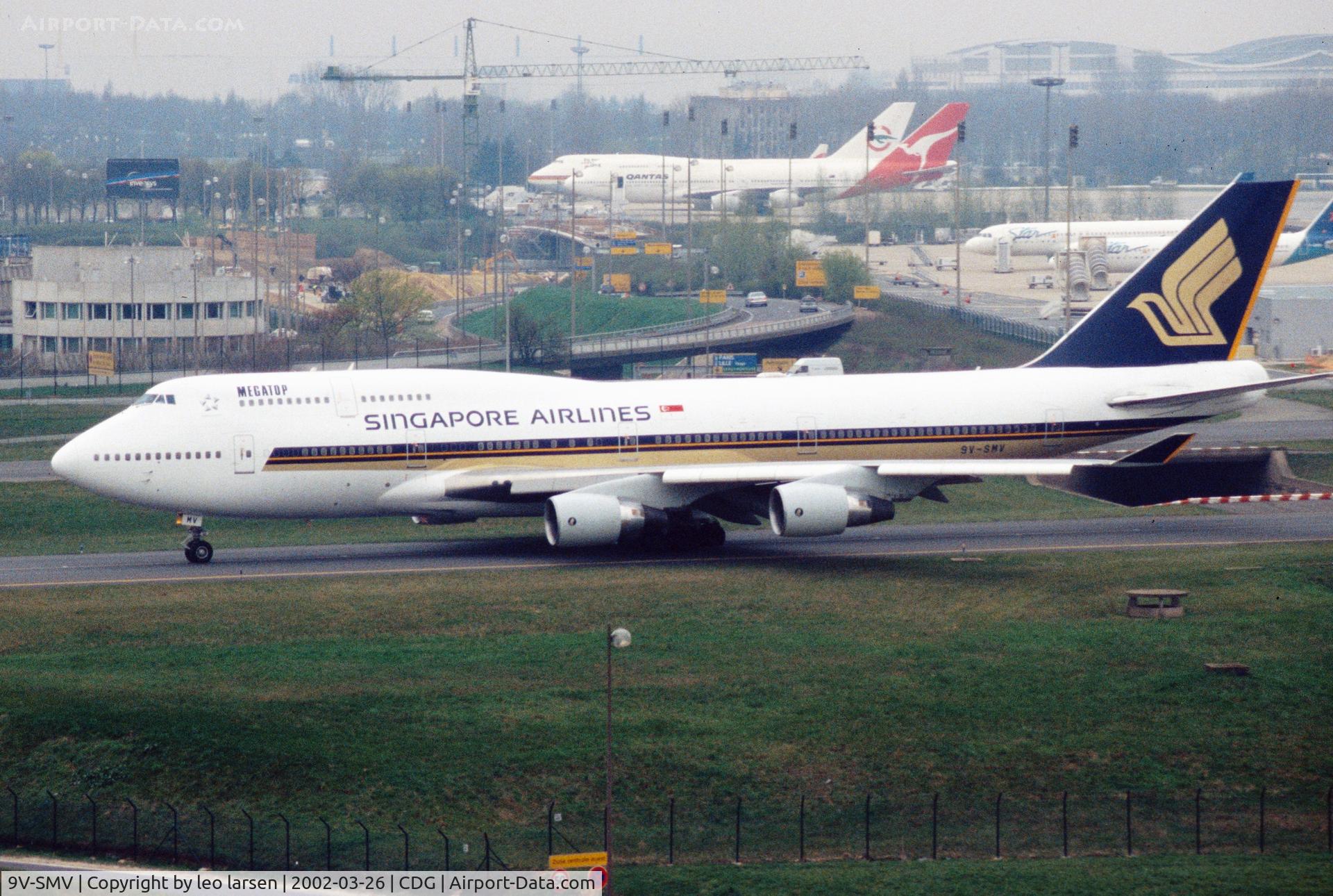 9V-SMV, 1993 Boeing 747-412 C/N 27069, Paris Charles de Gaulle 26.3.2002