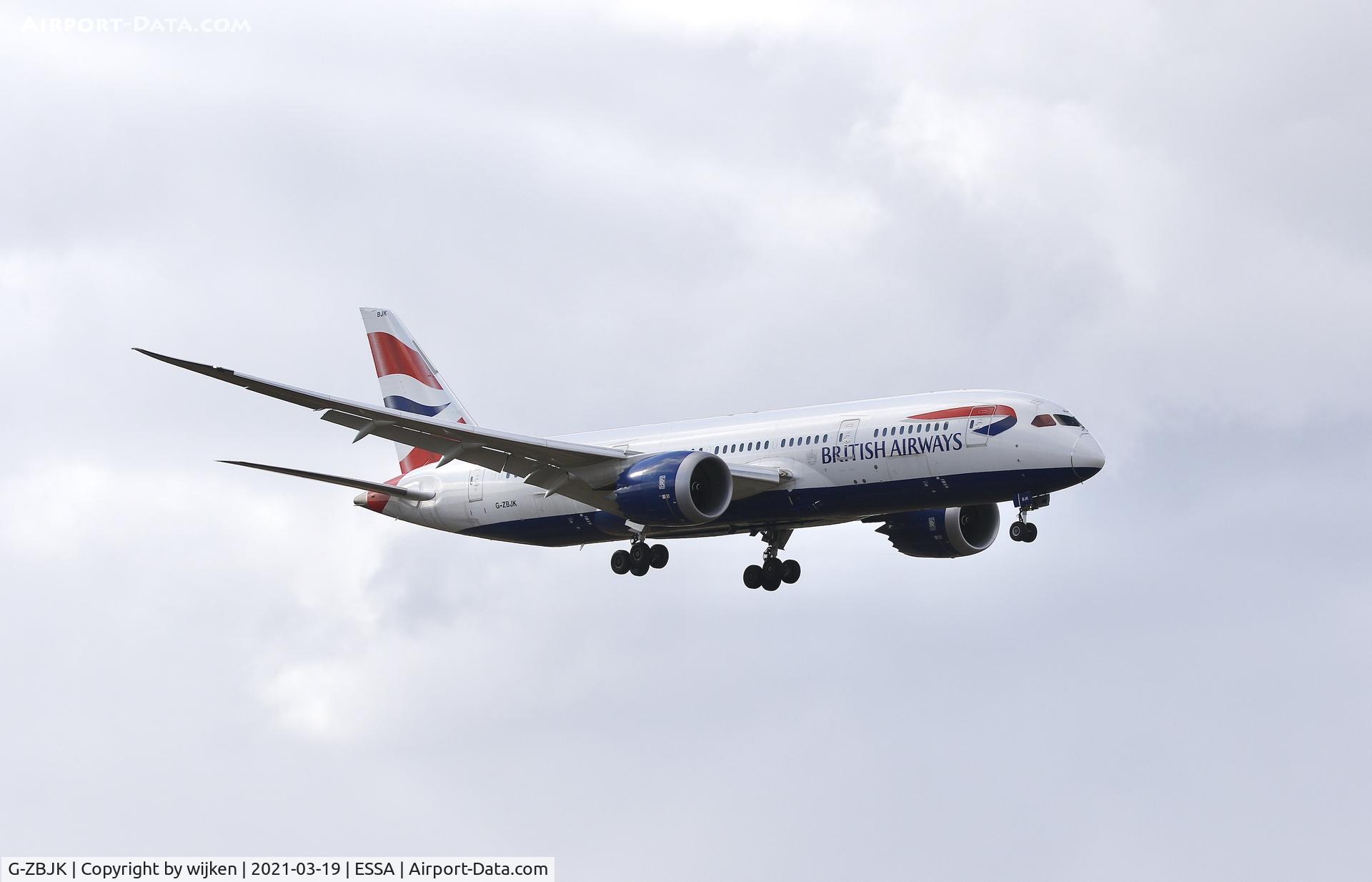 G-ZBJK, 2018 Boeing 787-8 Dreamliner C/N 60630, RWY 01L