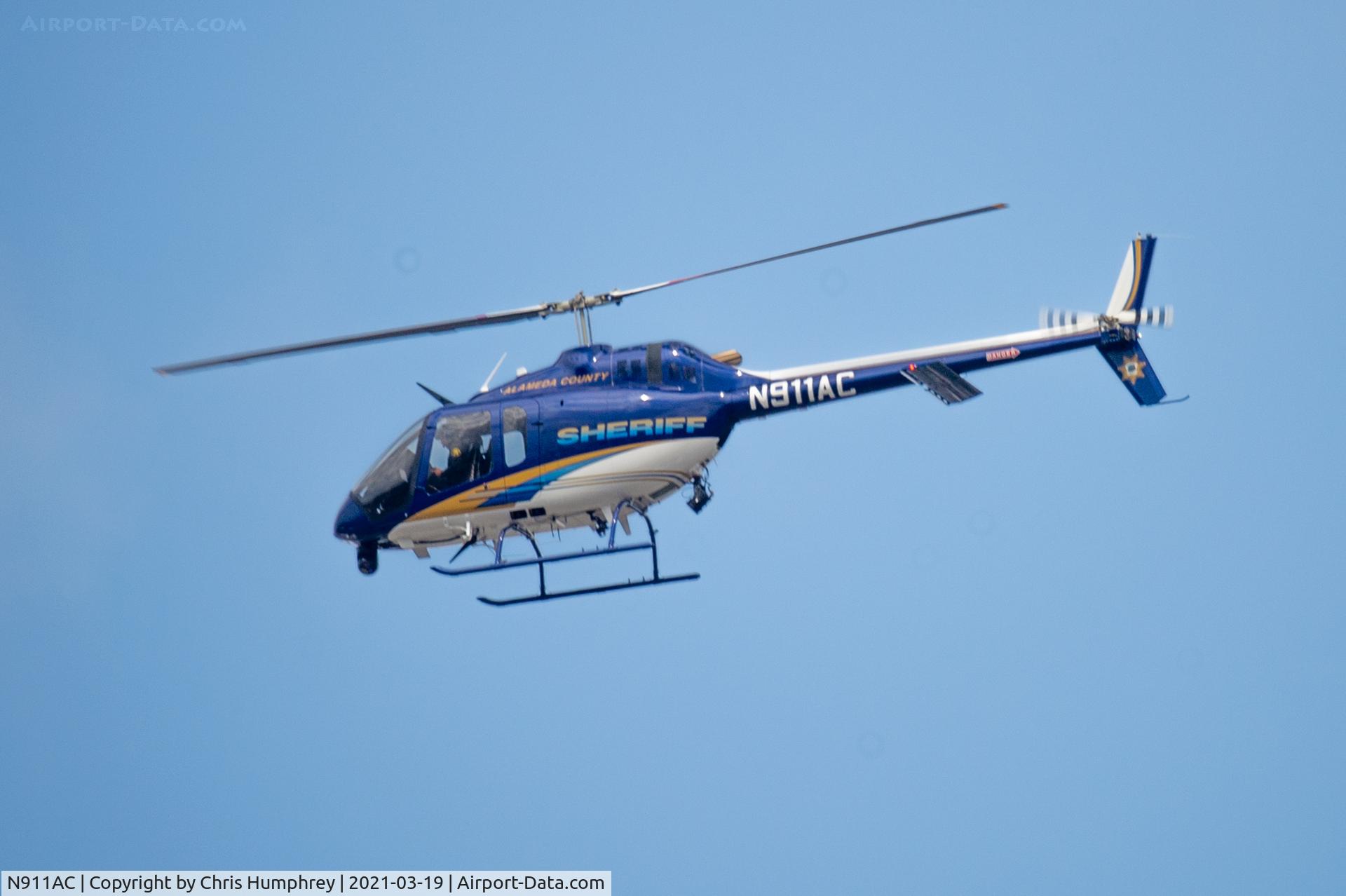 N911AC, 2020 Bell 505 Jet Ranger X C/N 65285, Aerial support during barricaded suspect in San Leandro CA on 3/19/21