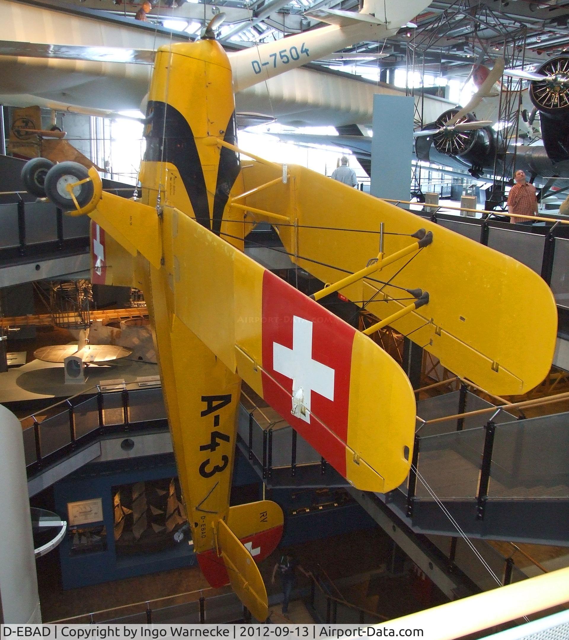 D-EBAD, 1939 Doflug Bu-131B Jungmann C/N 55, Bücker (Doflug) Bü 131B Jungmann at the DTM (Deutsches Technikmuseum), Berlin