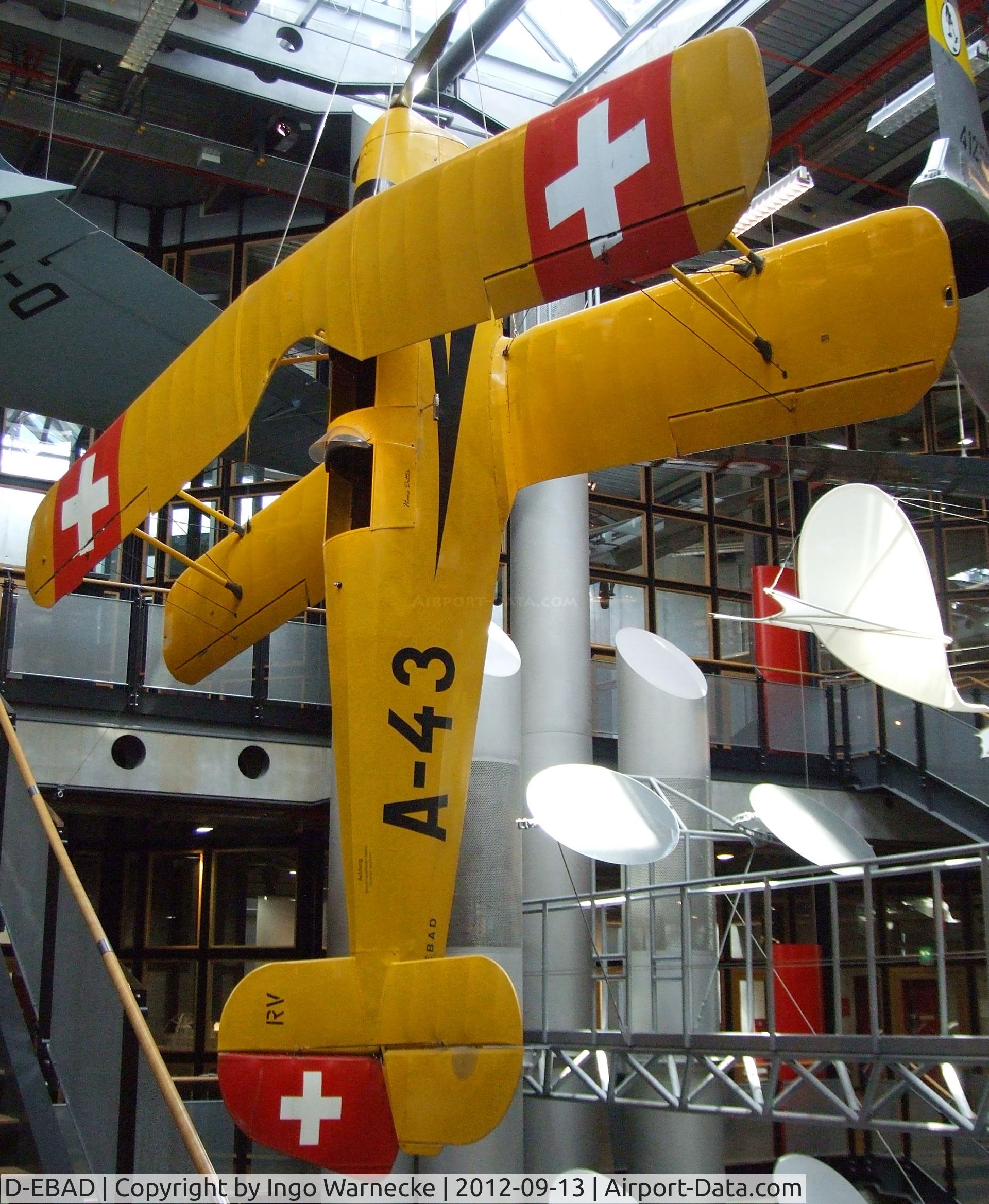 D-EBAD, 1939 Doflug Bu-131B Jungmann C/N 55, Bücker (Doflug) Bü 131B Jungmann at the DTM (Deutsches Technikmuseum), Berlin