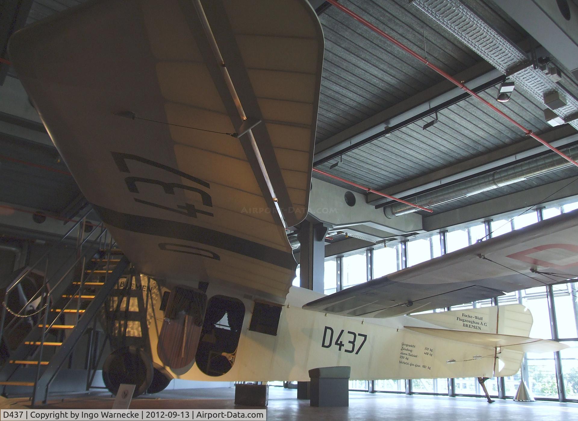D437, 1924 Focke-Wulf A 16 Replica C/N Not found D437, Focke-Wulf A 16 replica at the DTM (Deutsches Technikmuseum), Berlin
