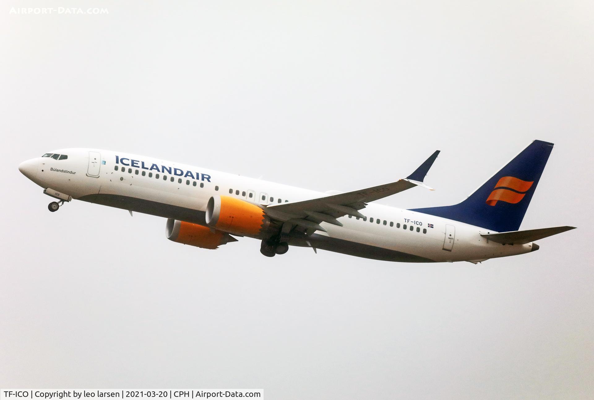 TF-ICO, 2019 Boeing 737-8 MAX C/N 44358, Copenhagen 20.3.2021