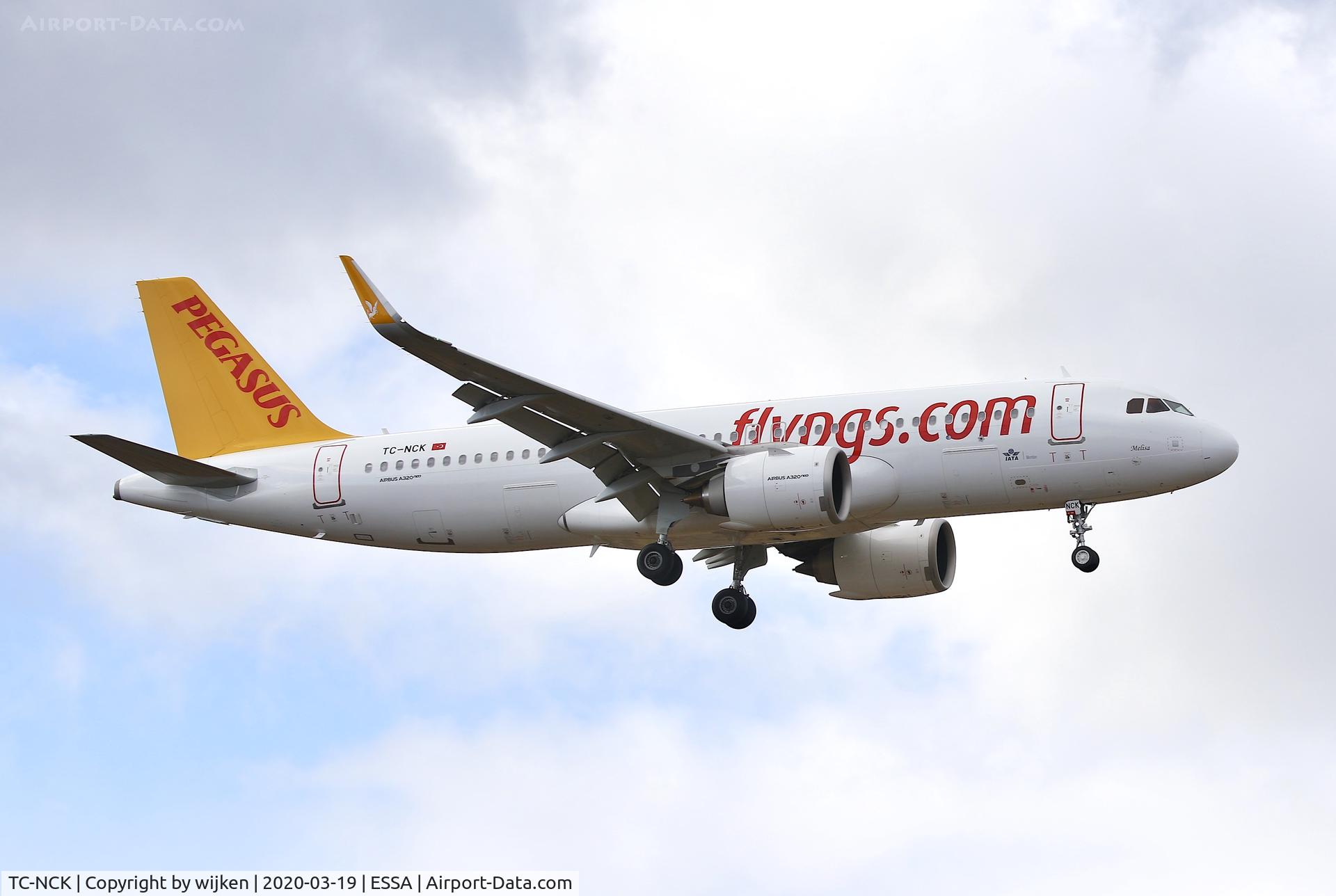 TC-NCK, 2020 Airbus A320-251N C/N 9393, RWY 01L