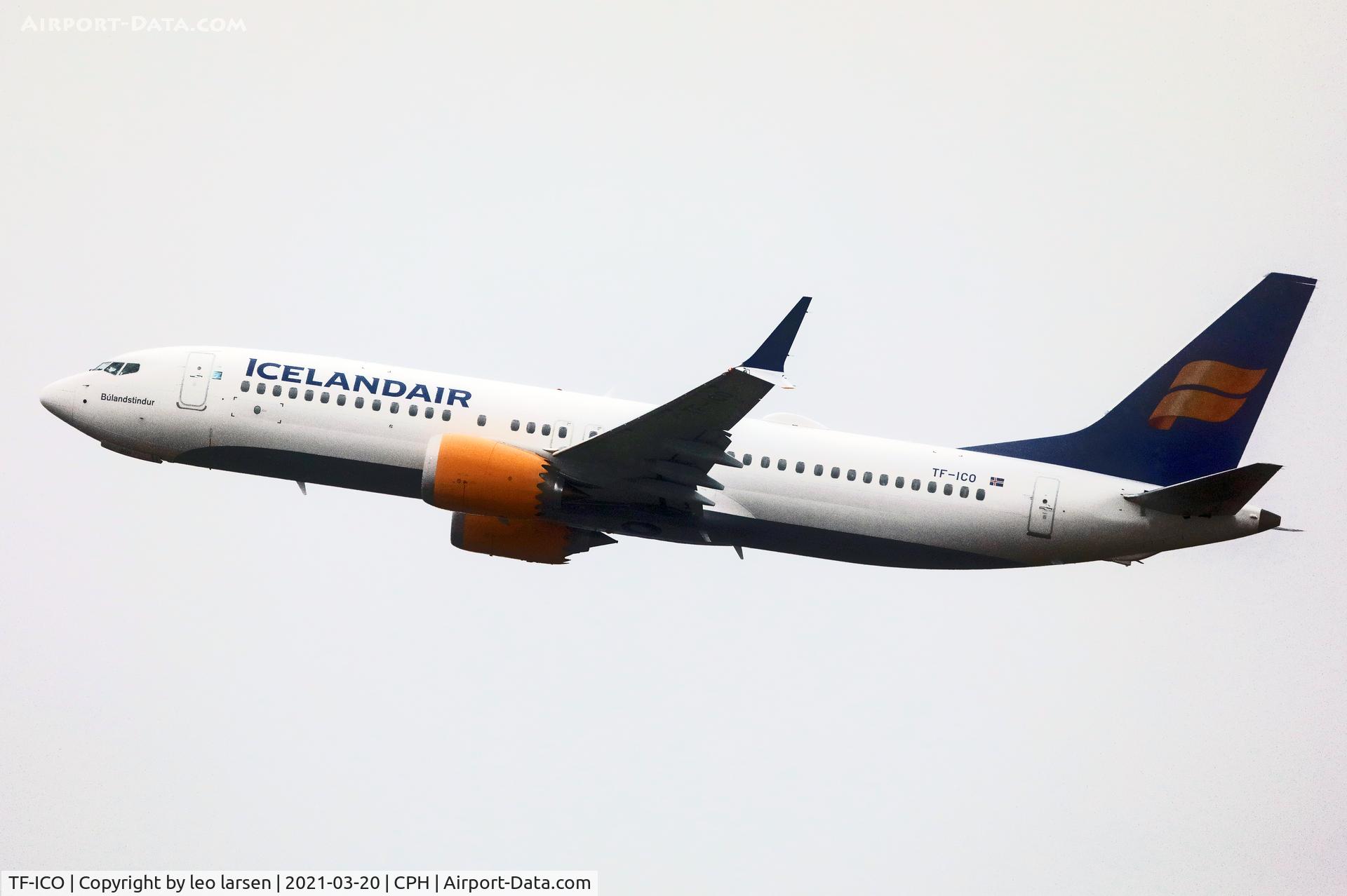 TF-ICO, 2019 Boeing 737-8 MAX C/N 44358, Copenhagen 20.3.2021