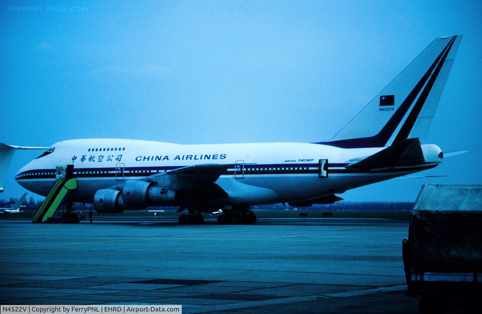 N4522V, 1982 Boeing 747SP-09 C/N 22805, Diverted from AMS due to fog.