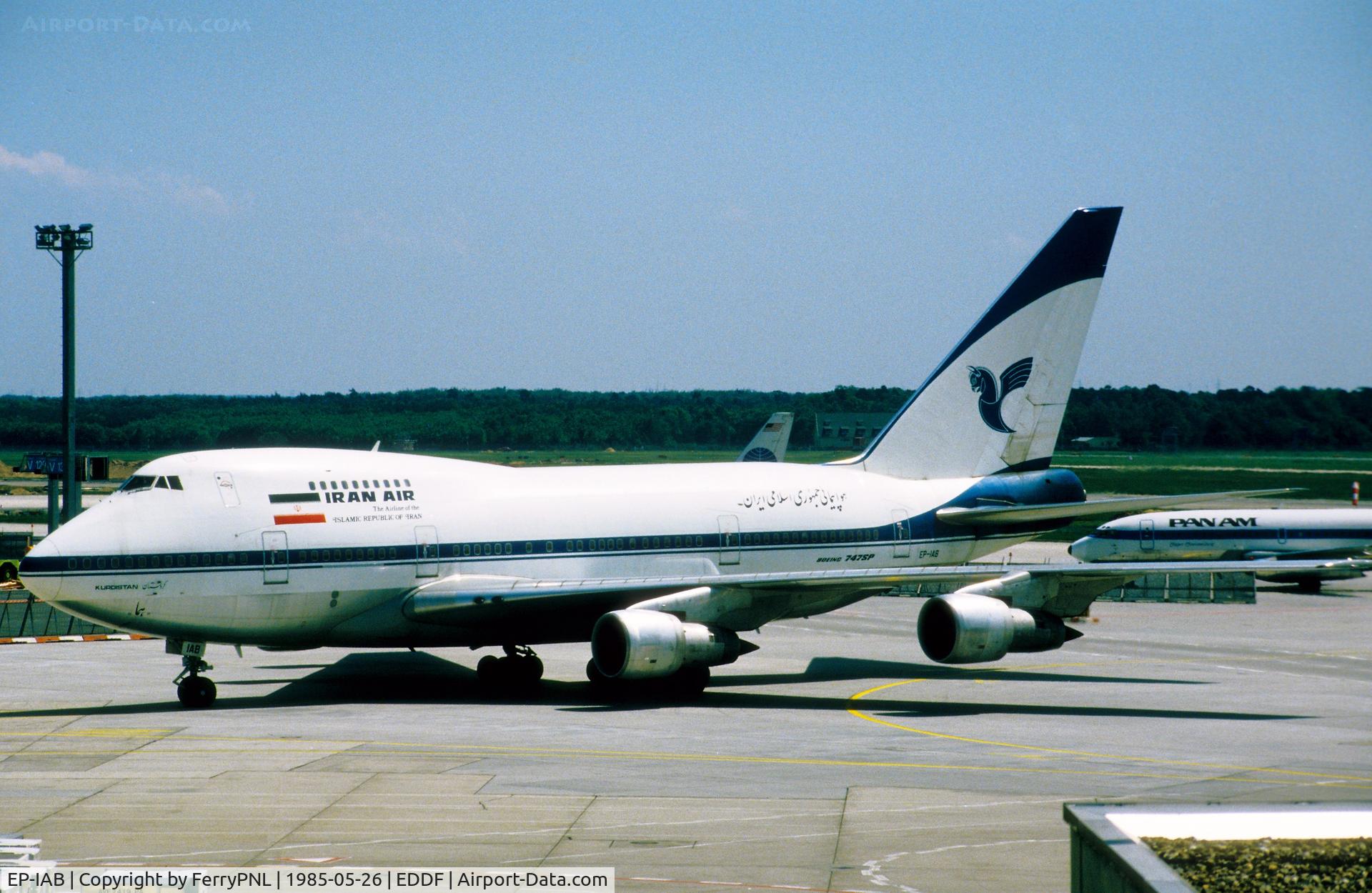 EP-IAB, 1976 Boeing 747SP-86 C/N 20999, Iran Air B747SP arriving in FRA