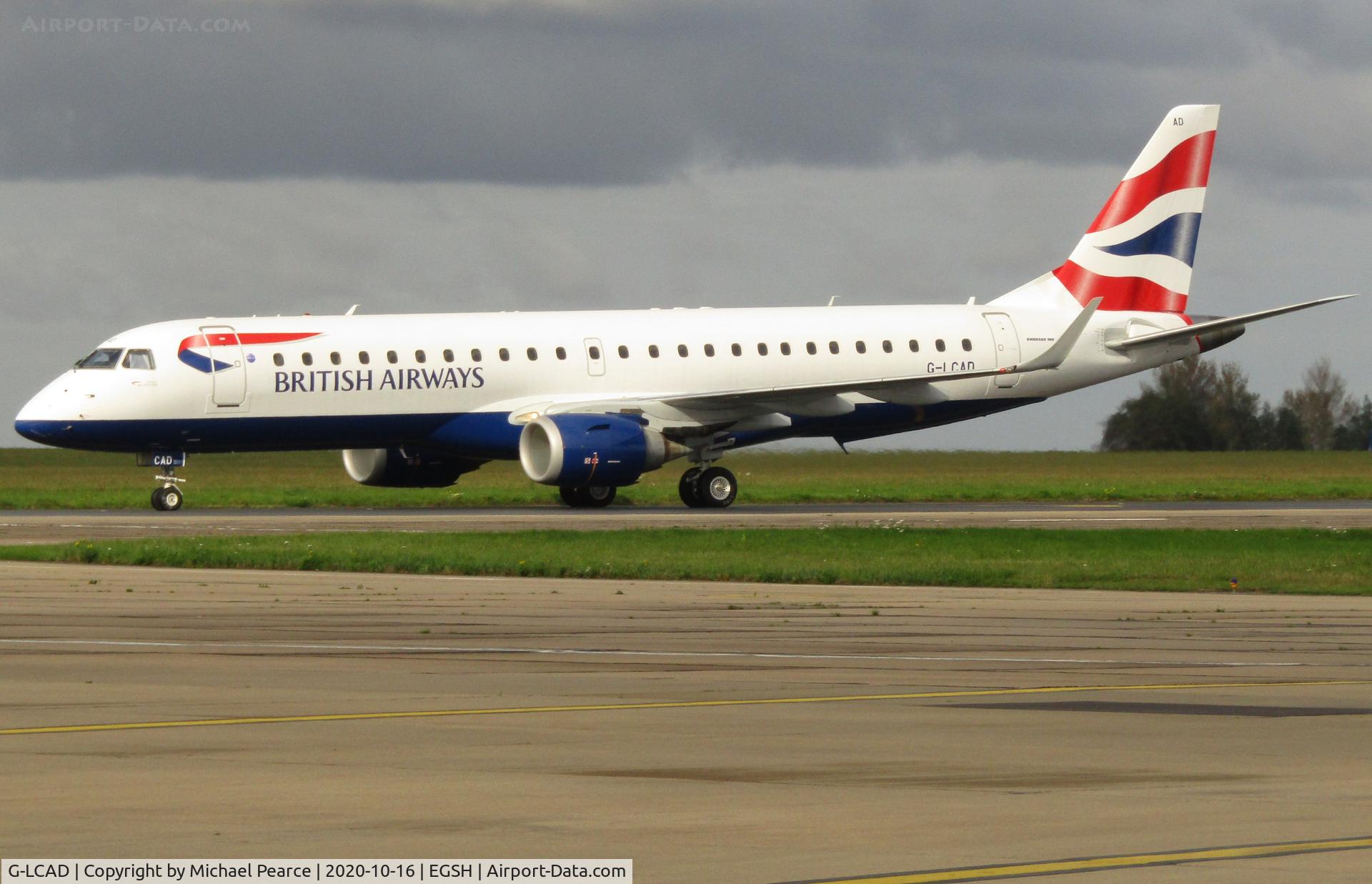 G-LCAD, 2012 Embraer ERJ 190-100LR C/N 19000535, Arriving from Warsaw (WAW) for storage due to COVID-19.
