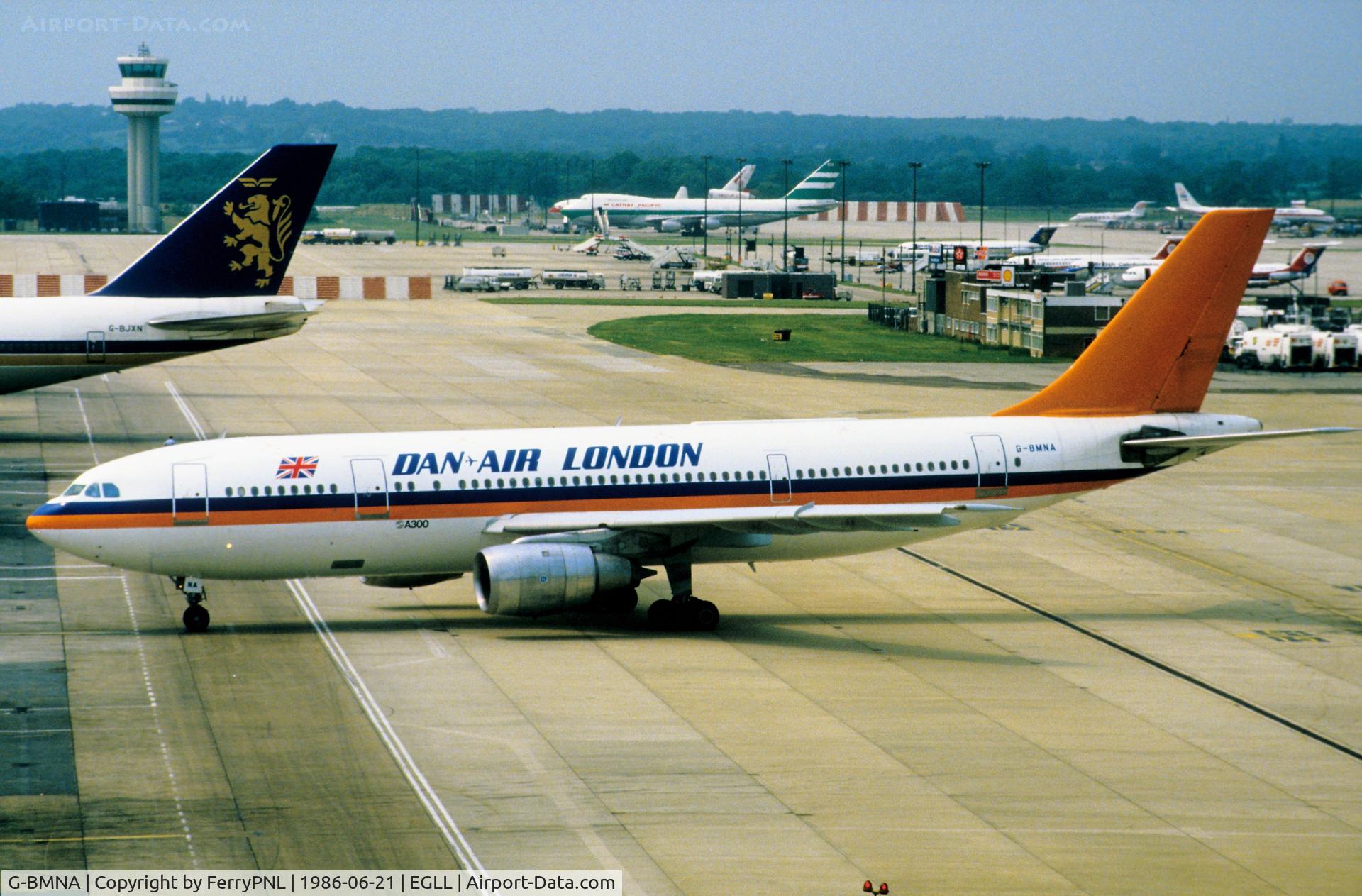 G-BMNA, 1981 Airbus A300B4-2C C/N 169, Dan-Air A300 in basic Hapag-Lloyd livery