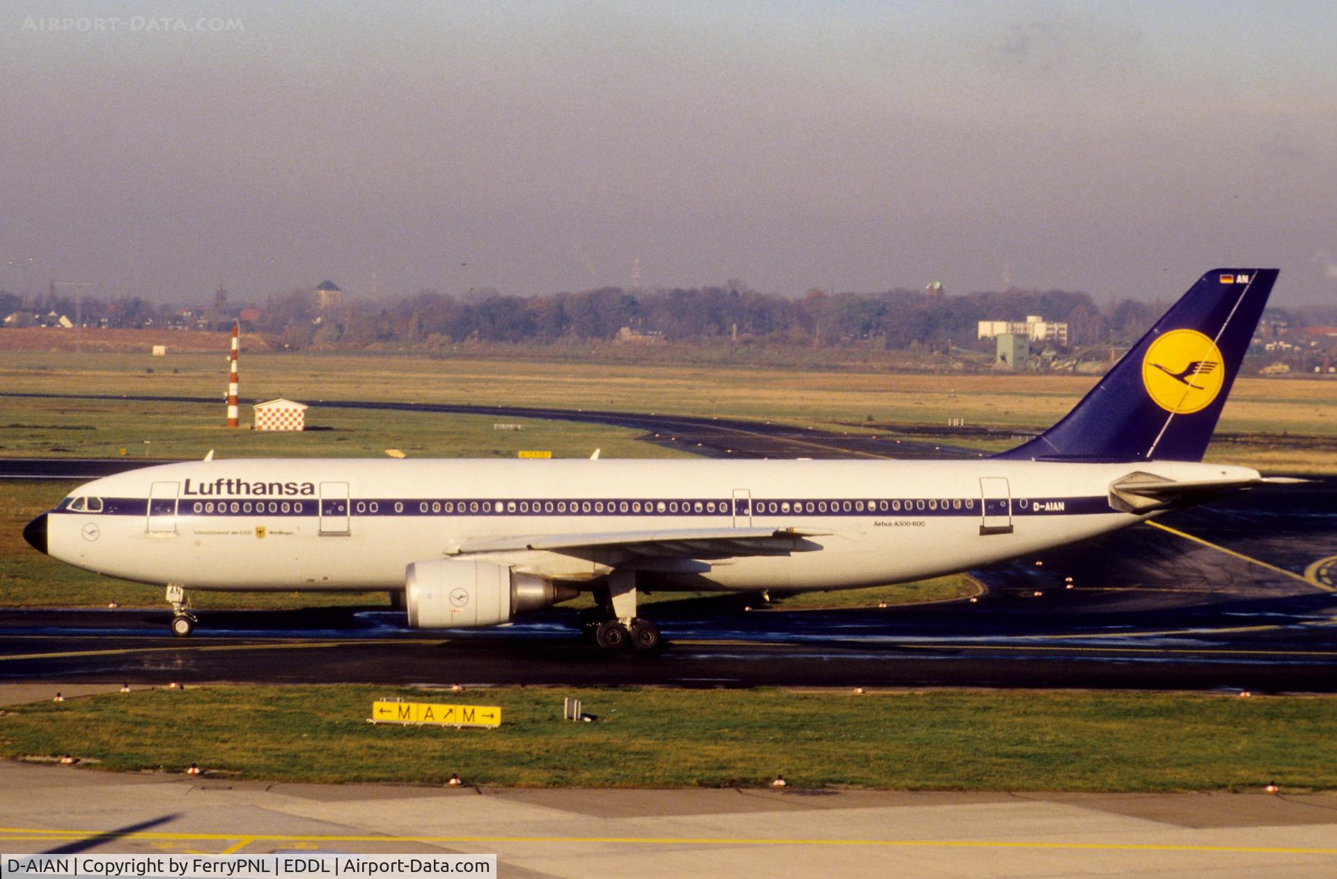 D-AIAN, 1987 Airbus A300B4-603 C/N 411, Lufthansa A306