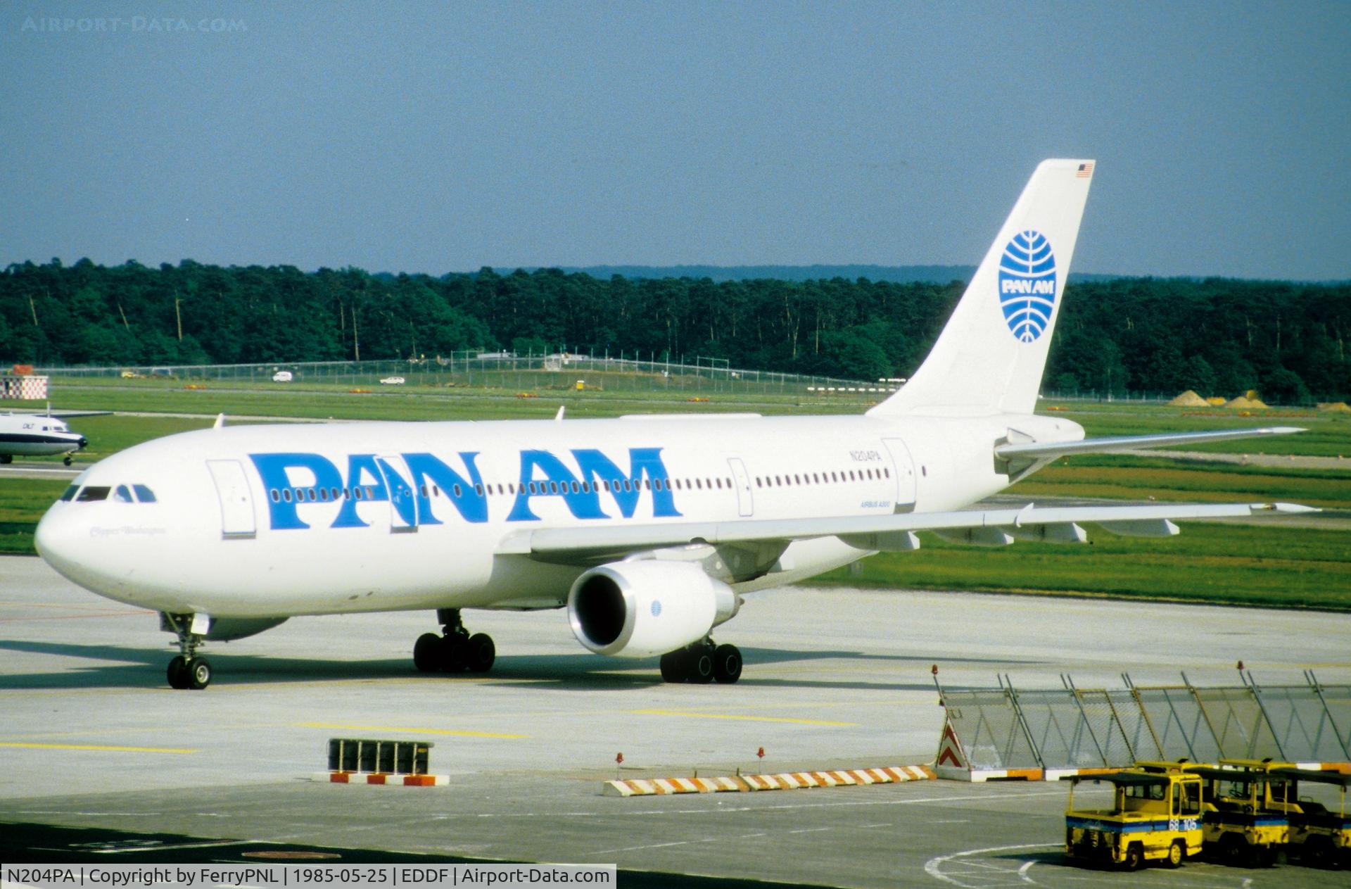 N204PA, 1984 Airbus A300B4-203 C/N 198, PanAm A300 arriving in FRA
