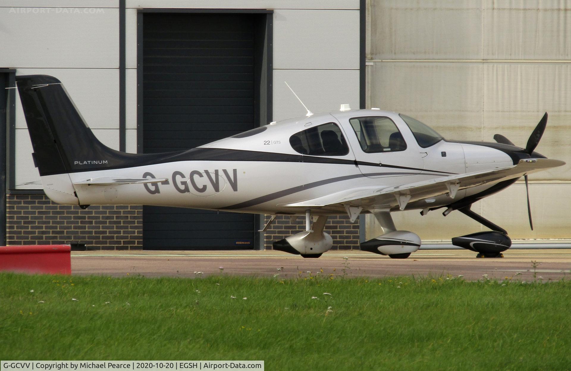 G-GCVV, 2015 Cirrus SR22 C/N 4244, Visiting SaxonAir from Southend (SEN).