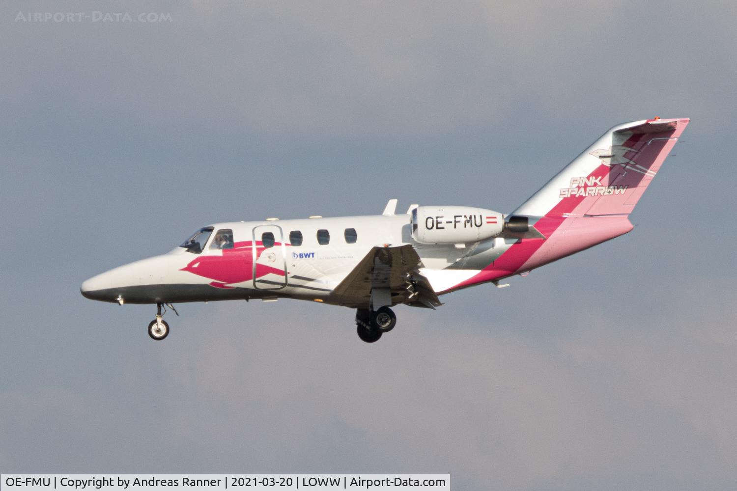OE-FMU, 1993 Cessna 525 CitationJet C/N 525-0040, Pink Sparrow Cessna 525
