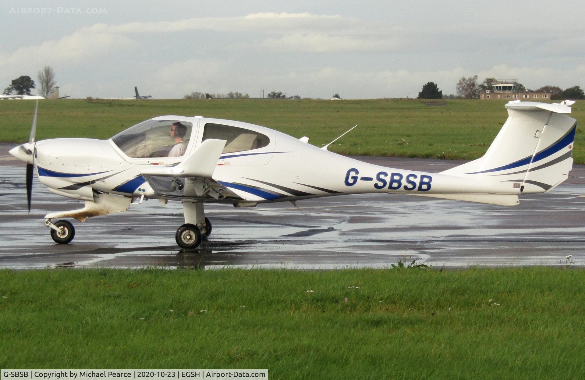 G-SBSB, 2016 Diamond DA-40NG Diamond Star C/N 40.N319, Arriving at SaxonAir from Redhill (EGKR).