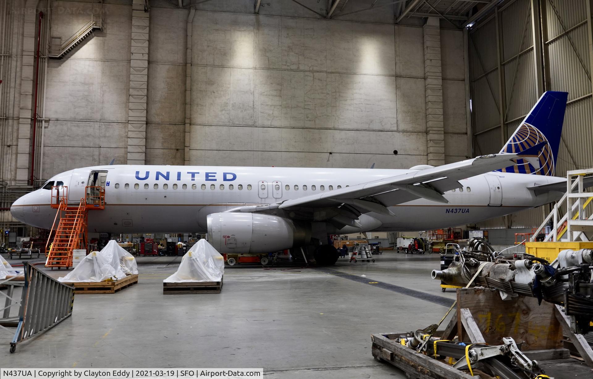 N437UA, 1997 Airbus A320-232 C/N 655, SFO 2021.