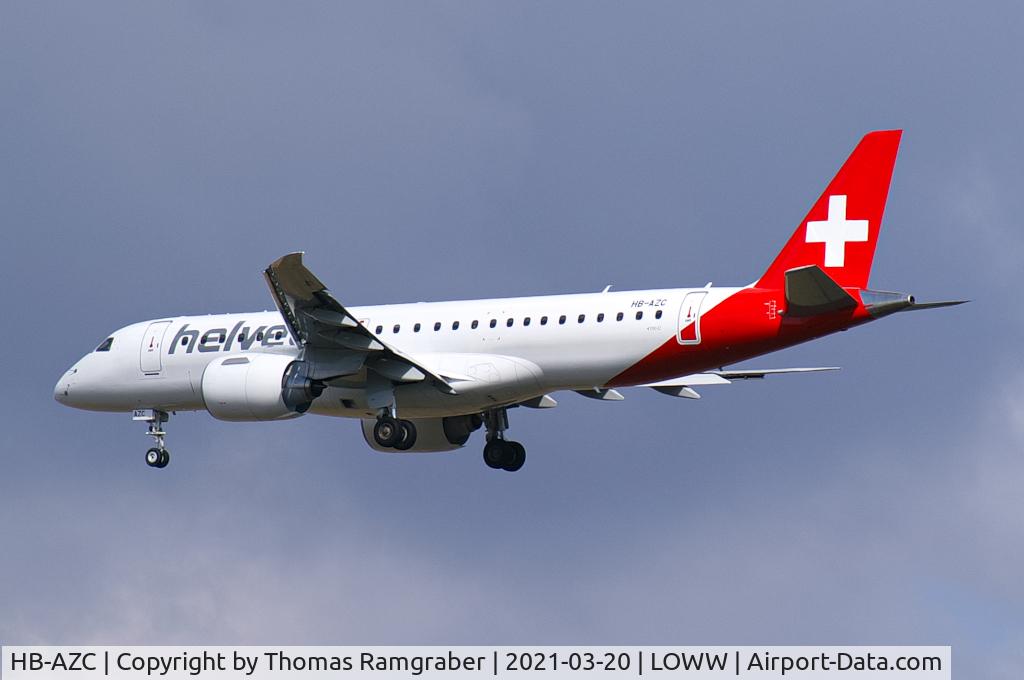 HB-AZC, 2020 Embraer 190-E2 (ERJ-190-300) C/N 20030, Helvetic Airways Embraer 190 E2