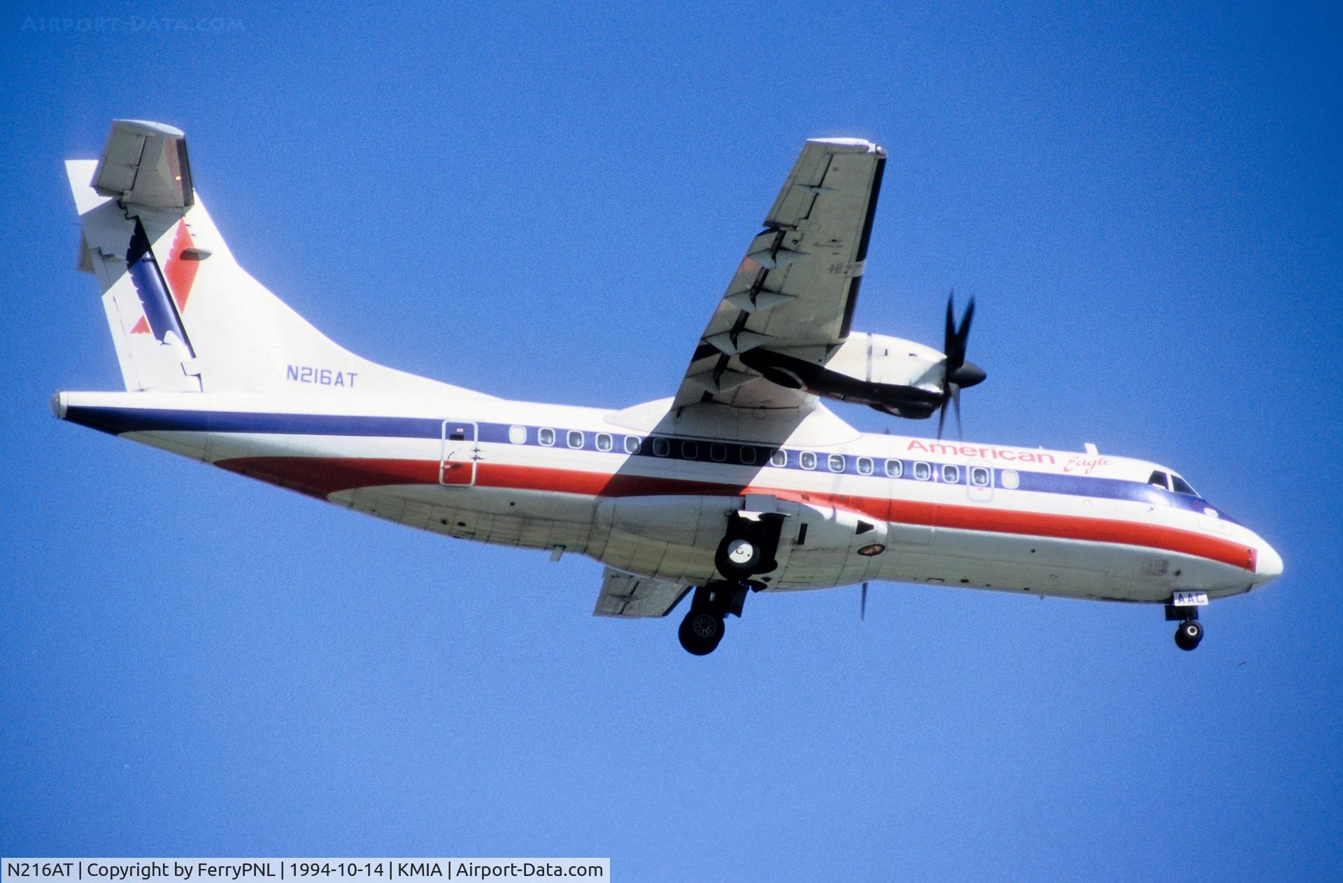 N216AT, 1991 ATR 42-300 C/N 216, Landing of American Eagle ATR42