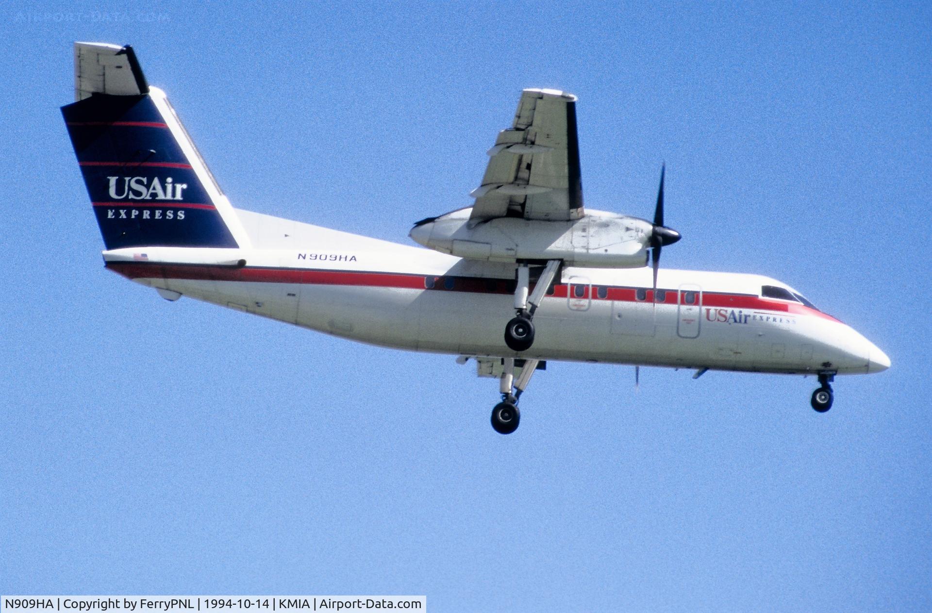 N909HA, 1985 De Havilland Canada DHC-8-103 Dash 8 C/N 018, USAir Express DHC8