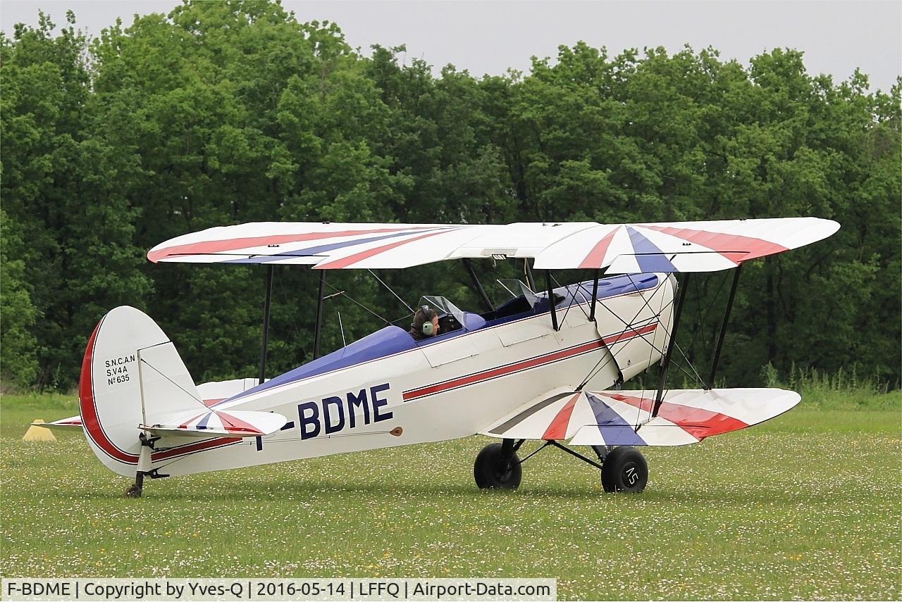 F-BDME, Stampe-Vertongen SV-4A C/N 635, Stampe-Vertongen SV-4A, Taxiing to parking area, La Ferté-Alais airfield (LFFQ) Air show 2016
