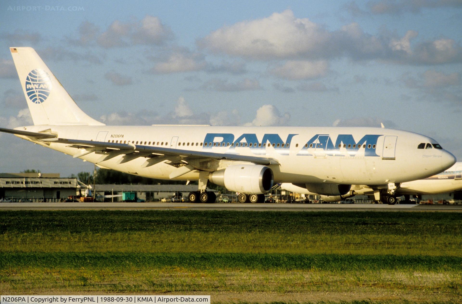 N206PA, 1982 Airbus A300B4-203(F) C/N 234, Lining-up of PanAm A300