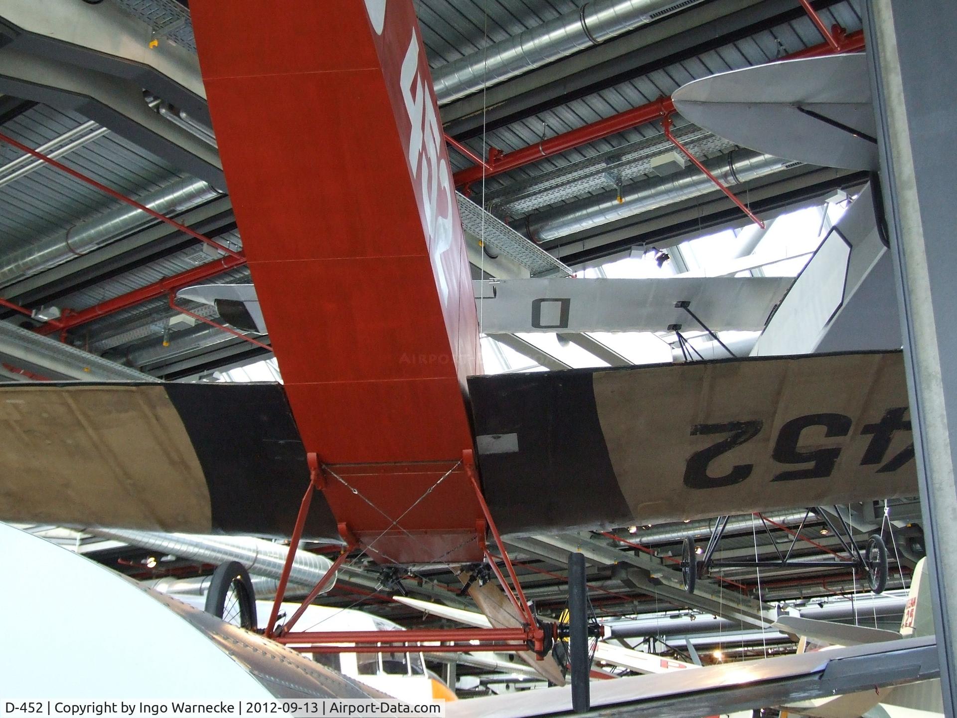 D-452, 1924 Udet U-10 C/N Not found D-452, Udet U-10 (original wings with replica fuselage) at the DTM (Deutsches Technikmuseum), Berlin