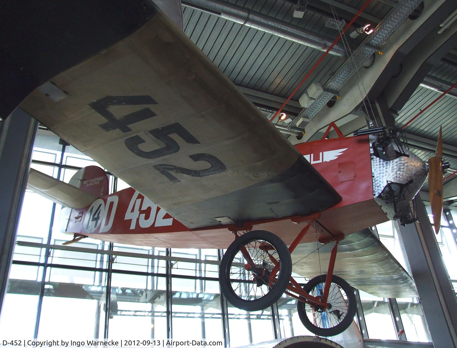 D-452, 1924 Udet U-10 C/N Not found D-452, Udet U-10 (original wings with replica fuselage) at the DTM (Deutsches Technikmuseum), Berlin