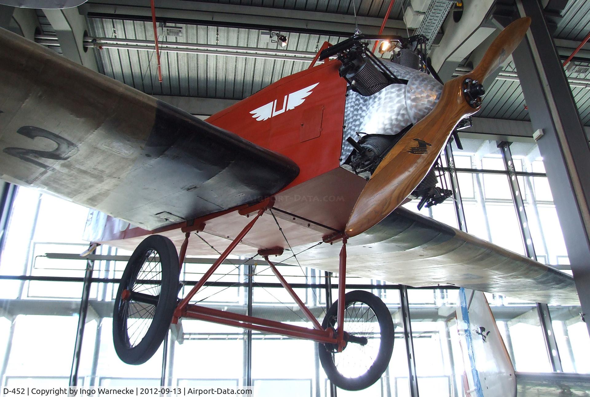 D-452, 1924 Udet U-10 C/N Not found D-452, Udet U-10 (original wings with replica fuselage) at the DTM (Deutsches Technikmuseum), Berlin