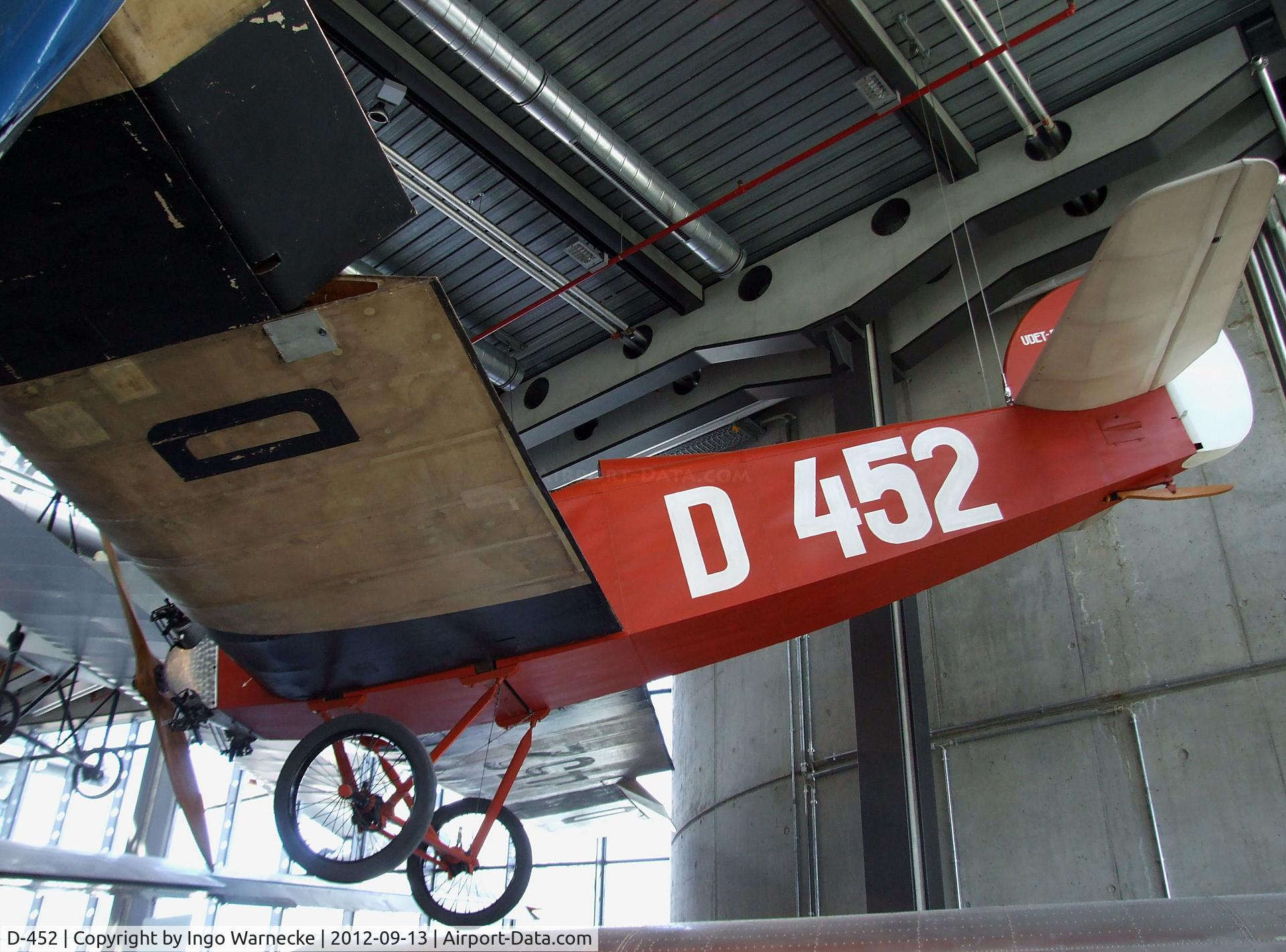 D-452, 1924 Udet U-10 C/N Not found D-452, Udet U-10 (original wings with replica fuselage) at the DTM (Deutsches Technikmuseum), Berlin