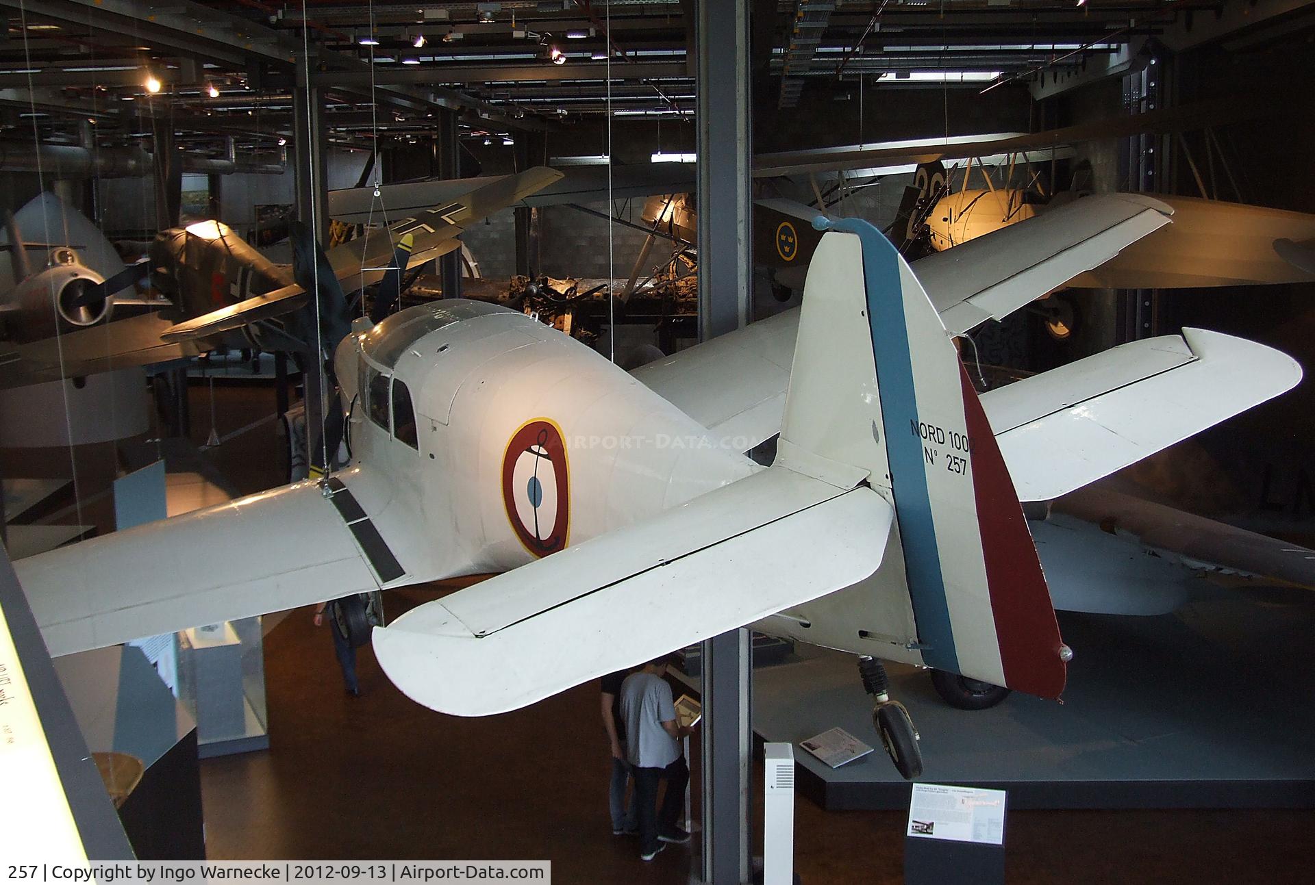 257, Nord 1002 Pingouin II C/N 257, SNCAN Nord N.1002 Pingouin II (Messerschmitt Bf 108 Taifun built after WW II in France with Renault 6Q engine) at the DTM (Deutsches Technikmuseum), Berlin