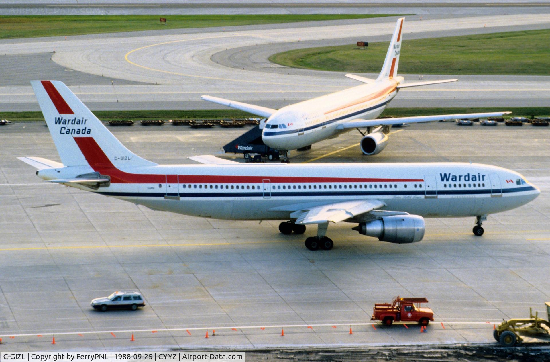 C-GIZL, 1982 Airbus A300B4-203 C/N 192, Wardair A300, 2 in one frame