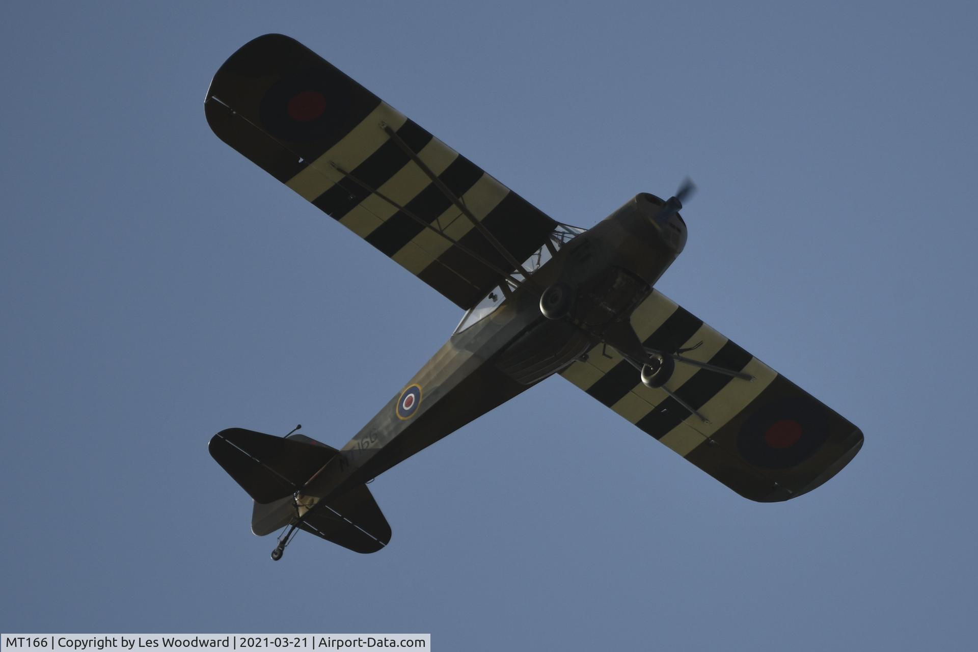 MT166, 1951 Taylorcraft G Auster 4 C/N 735, Over flew the Nature Reserve at Bilsthorpe, Nottinghamshire.
