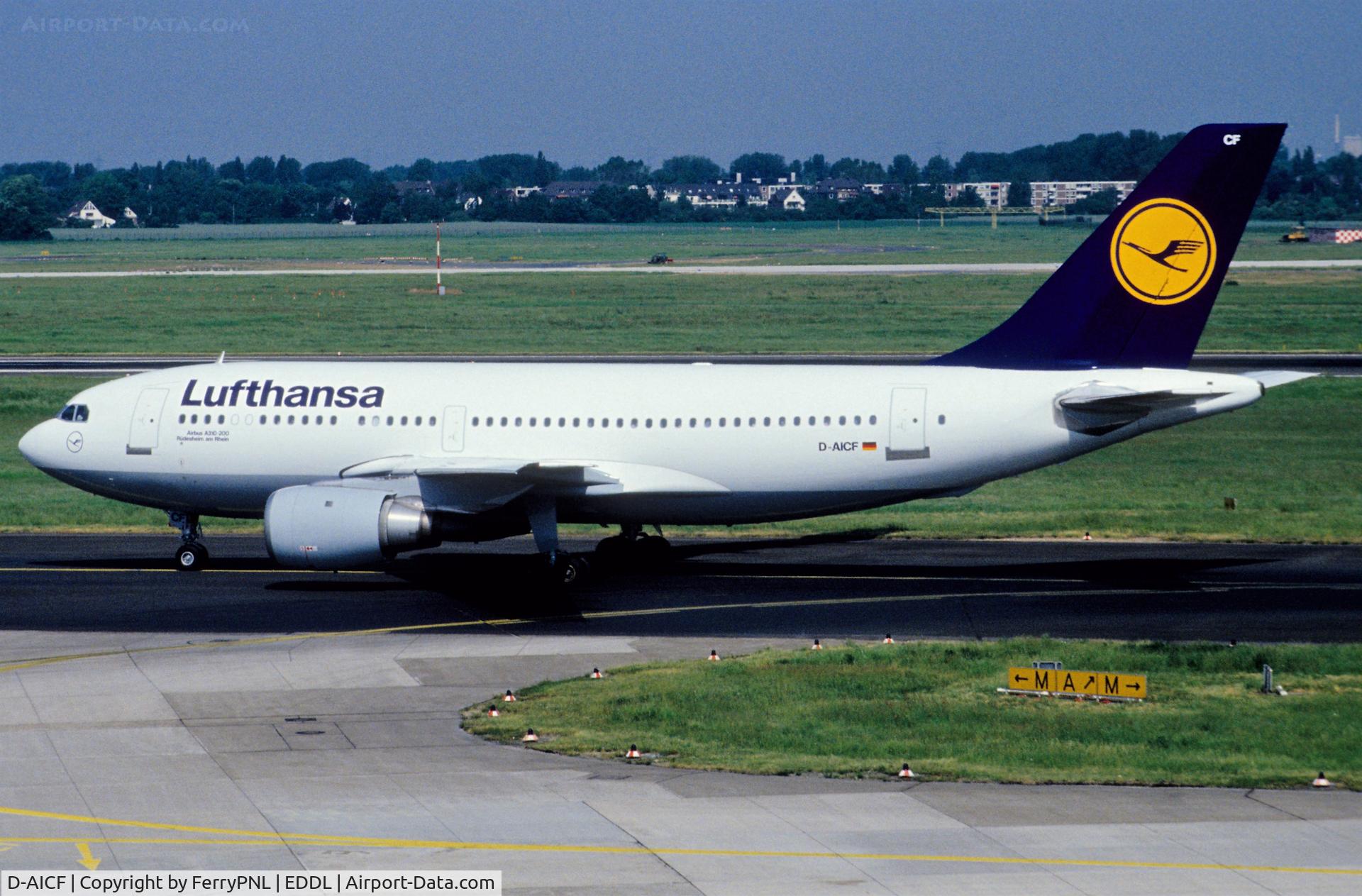 D-AICF, 1983 Airbus A310-203 C/N 237, Lufthansa A310 taxying for departure