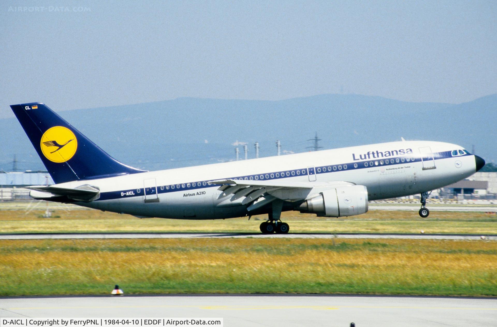D-AICL, 1984 Airbus A310-203 C/N 273, Arrival of Lufthansa A310