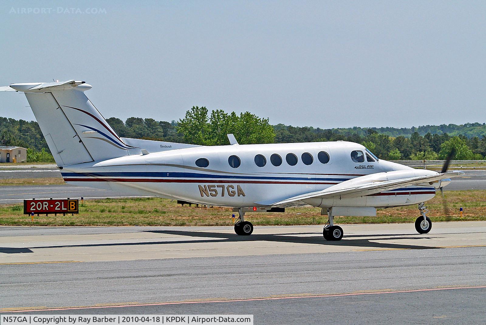 N57GA, 1979 Beech 200 King Air C/N BB-477, N57GA   Beech 200 Super King Air [BB-477] Atlanta-Dekalb Peachtree~N 18/04/2010