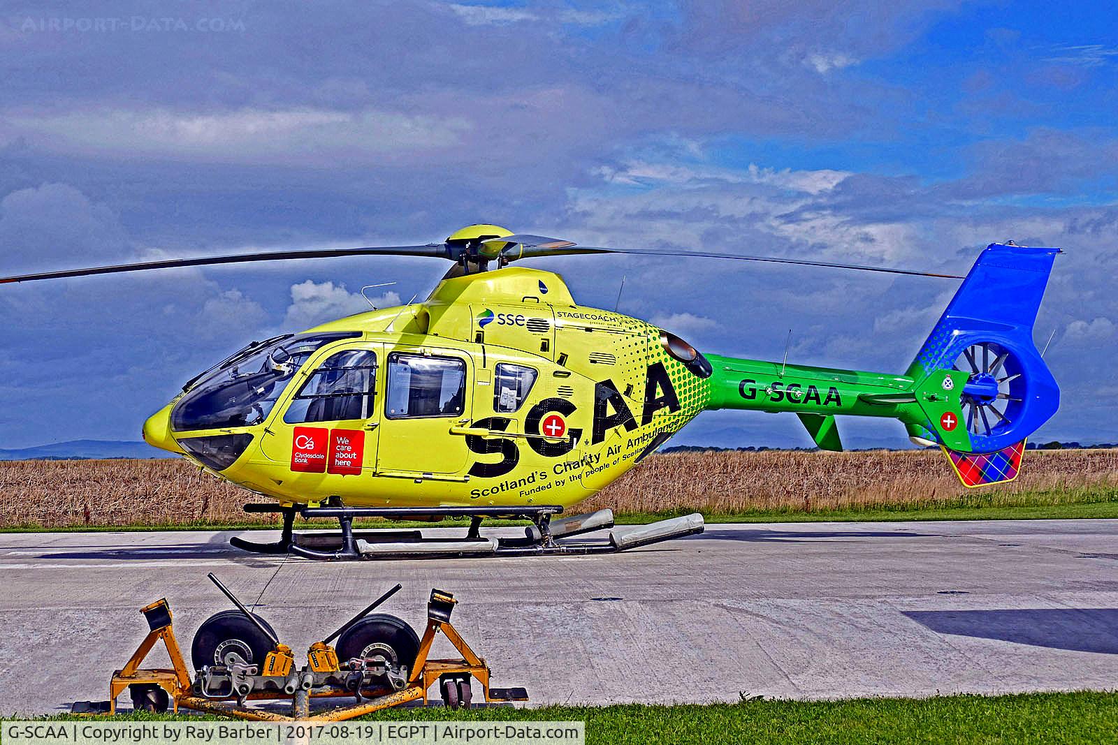 G-SCAA, 2000 Eurocopter EC-135T-2+ C/N 0151, G-SCAA   Eurocopter EC.135T2+ [0151] (Scottish Charity Air Ambulance) Perth-Scone~G 19/08/2017