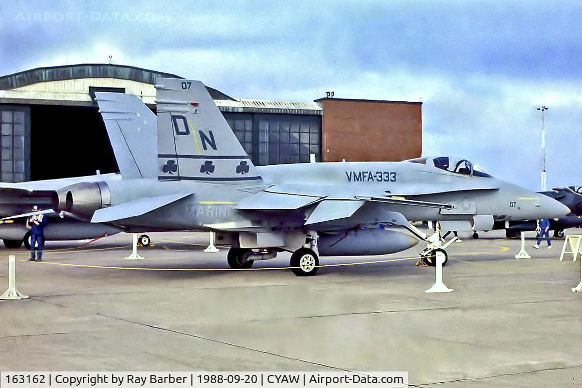 163162, McDonnell Douglas F/A-18A Hornet C/N 594/A501, 163162   McDonnell Douglas F/A-18A Hornet [A501] (United States Marine Corps) CFB Shearwater~C @ 19-20/09/1988
