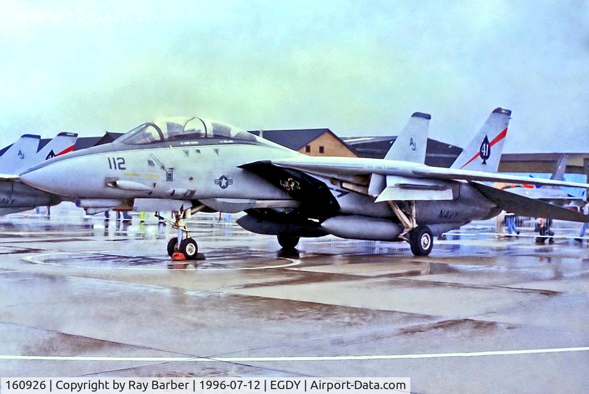 160926, Grumman F-14A Tomcat C/N 355, 160926   Grumman F-14A Tomcat [355] (United States Navy) RNAS Yeovilton~G @ 12/07/1996