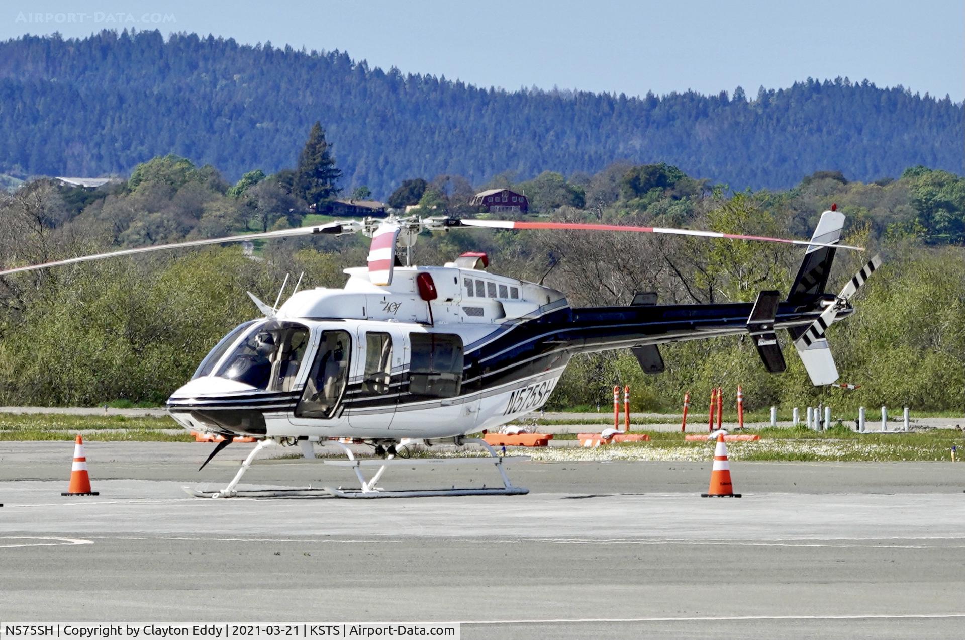 N575SH, 1999 Bell 407 C/N 53382, Charles M. Schutz Sonoma County Airport 2021.