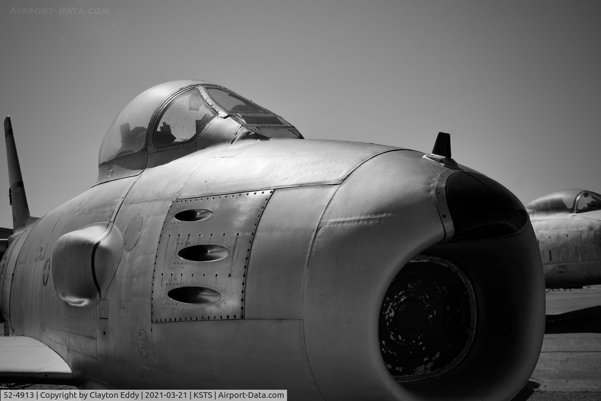 52-4913, 1952 North American RF-86F Sabre C/N 191-609, Pacific Coast Air Museum Charles M. Schulz Sonoma County Airport 2021.