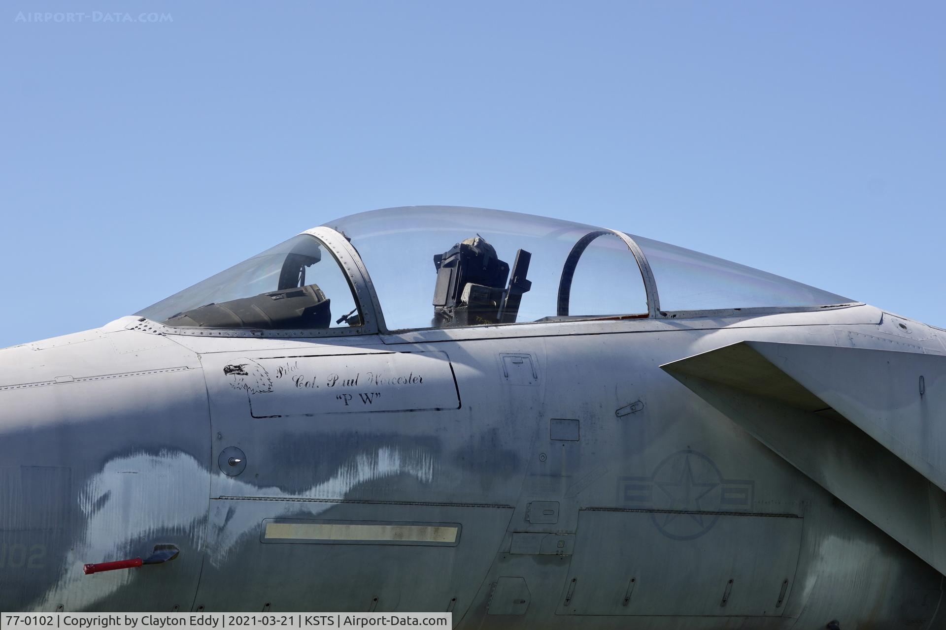 77-0102, 1977 McDonnell Douglas F-15A Eagle C/N 0385/A314, Pacific Coast Air Museum Charles M. Schulz Sonoma County Airport 2021.